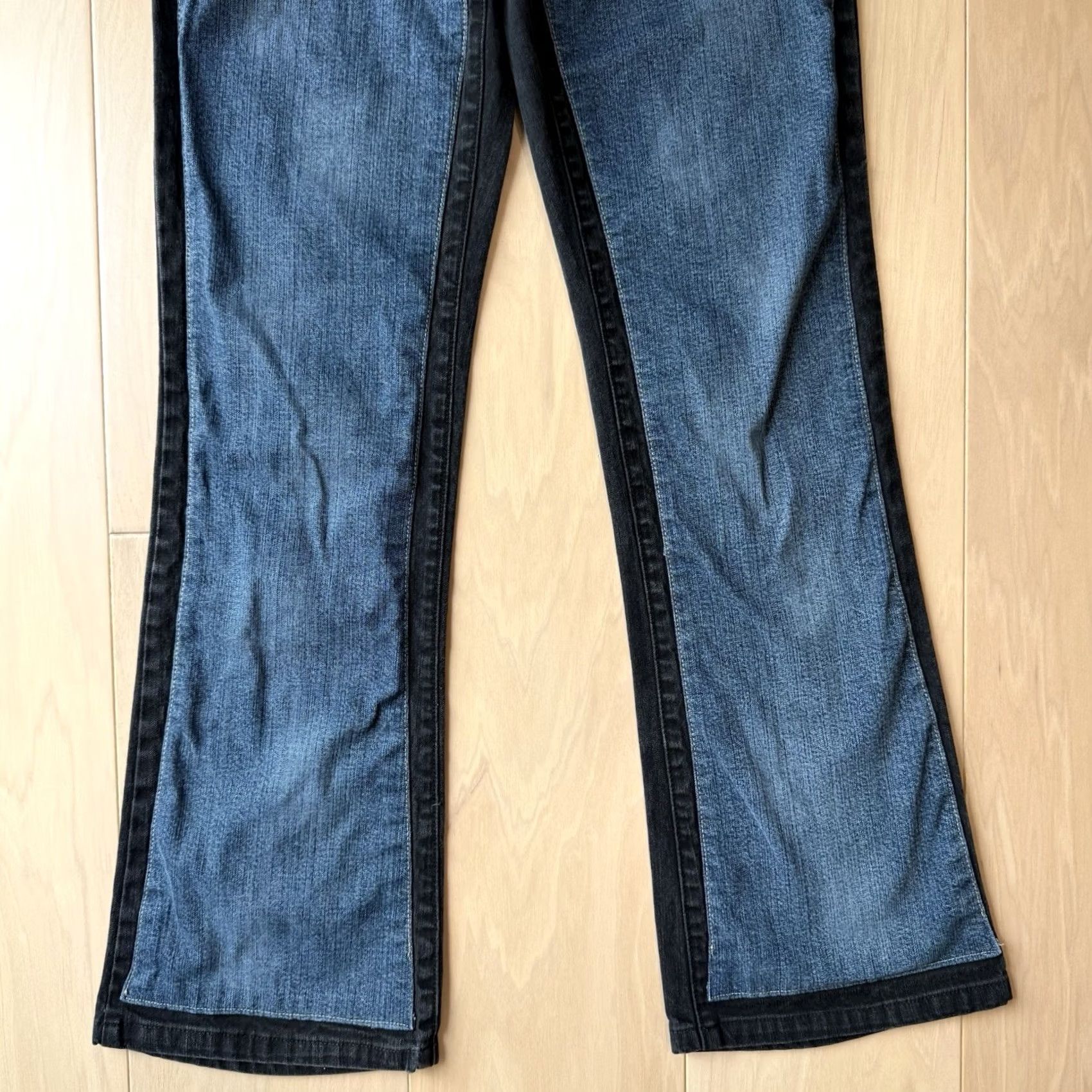Karl Kani VINTAGE Karl Kani Jeans Women's 27 Blue Black Double Knee Streetwear Flare Size 27" / US 4 / IT 40 - 4 Thumbnail