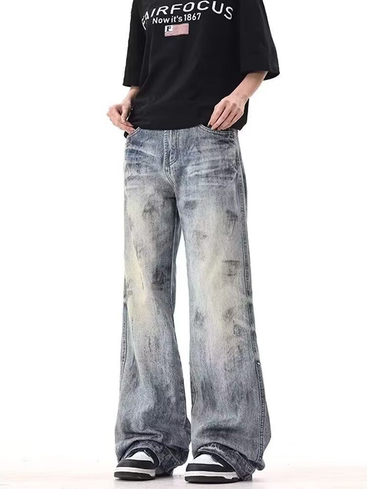 Japanese Brand × Jean Retro hip-hop wide leg high street jeans Size US 32 / EU 48 - 3 Thumbnail