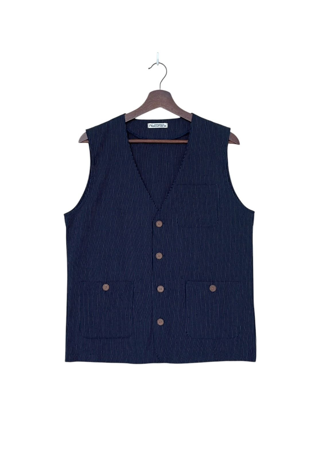 Japanese Brand × Vintage Vintage Japanese Brand Natuhara Hickory Vest 1990s Size US M / EU 48-50 / 2 - 1 Thumbnail