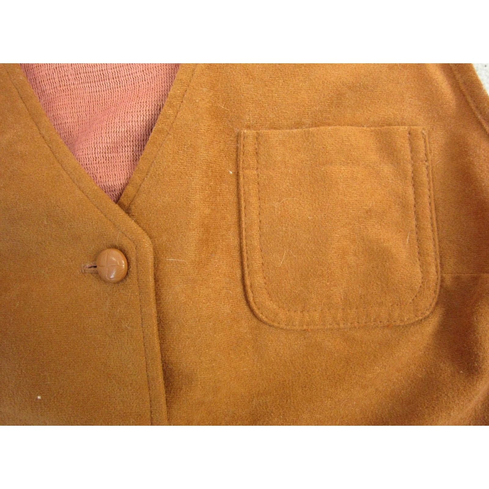 Vintage VINTAGE Joyce Vest Teens 9-10 Brown Button Front Western 60s Made in USA Size M / US 6-8 / IT 42-44 - 3 Thumbnail