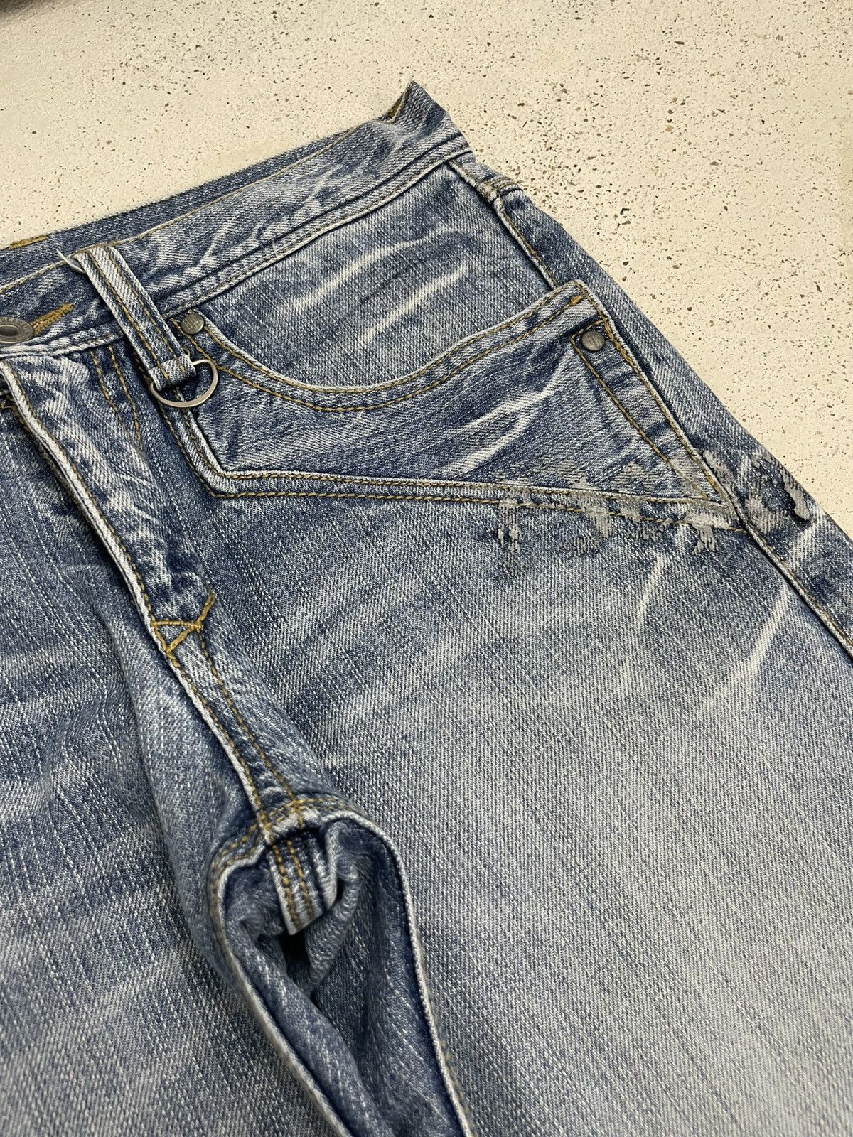 HIDEAWAYS × Nicole Club Hideaways Nicole Light Wash Whisker Y2K Design Size US 30 / EU 46 - 8 Thumbnail
