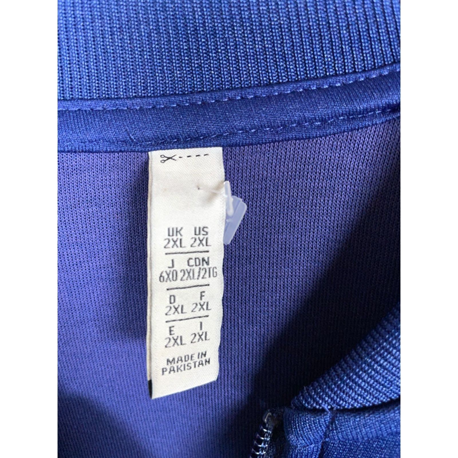 Adidas adidas Track Jacket 2XL Men’s Dark Blue Zip Trefoil Logo Retro 90s Full Zip Pockets Polyester Unlined Long Sleeve Short Sleeve Clothing Size US XXL / EU 58 / 5 - 3 Thumbnail