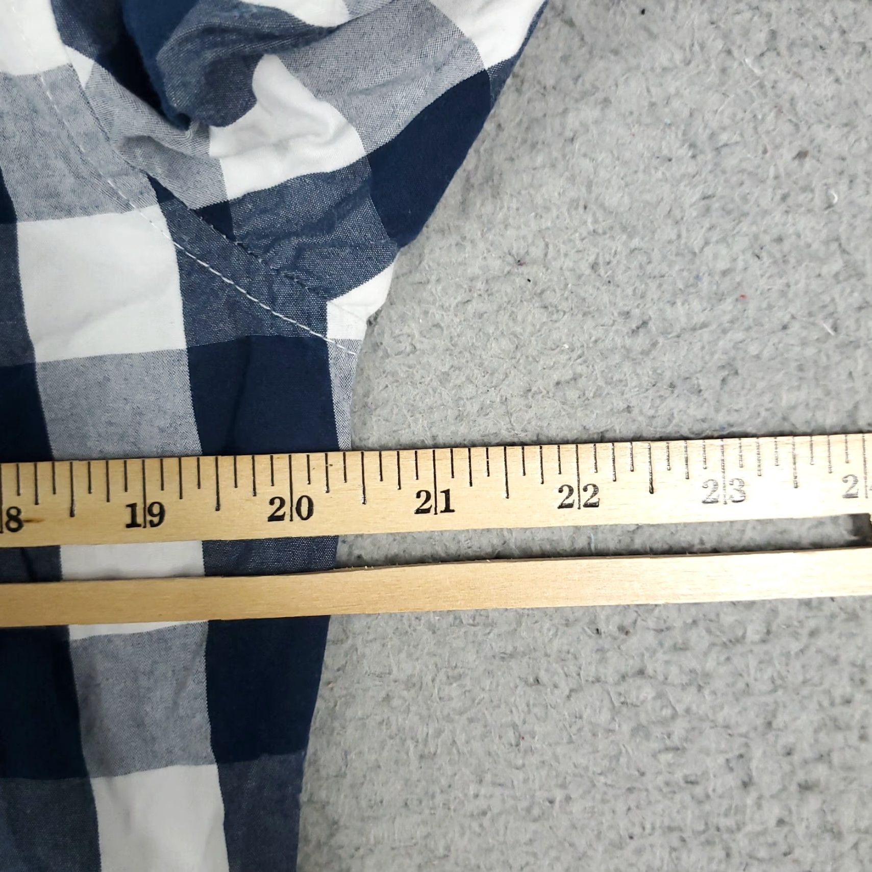 Vintage Cactus Shirt Slim Fit Button-Up Long Sleeve Blue Check Adult M Blue Cotton Mens Size US M / EU 48-50 / 2 - 6 Thumbnail