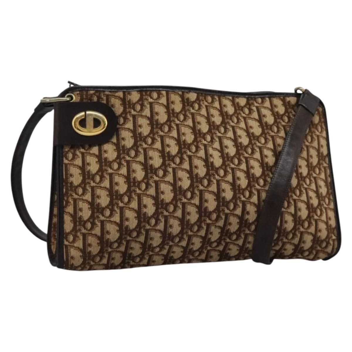 Dior DIOR Trotter Canvas Shoulder Bag Brown Size ONE SIZE - 1 Thumbnail