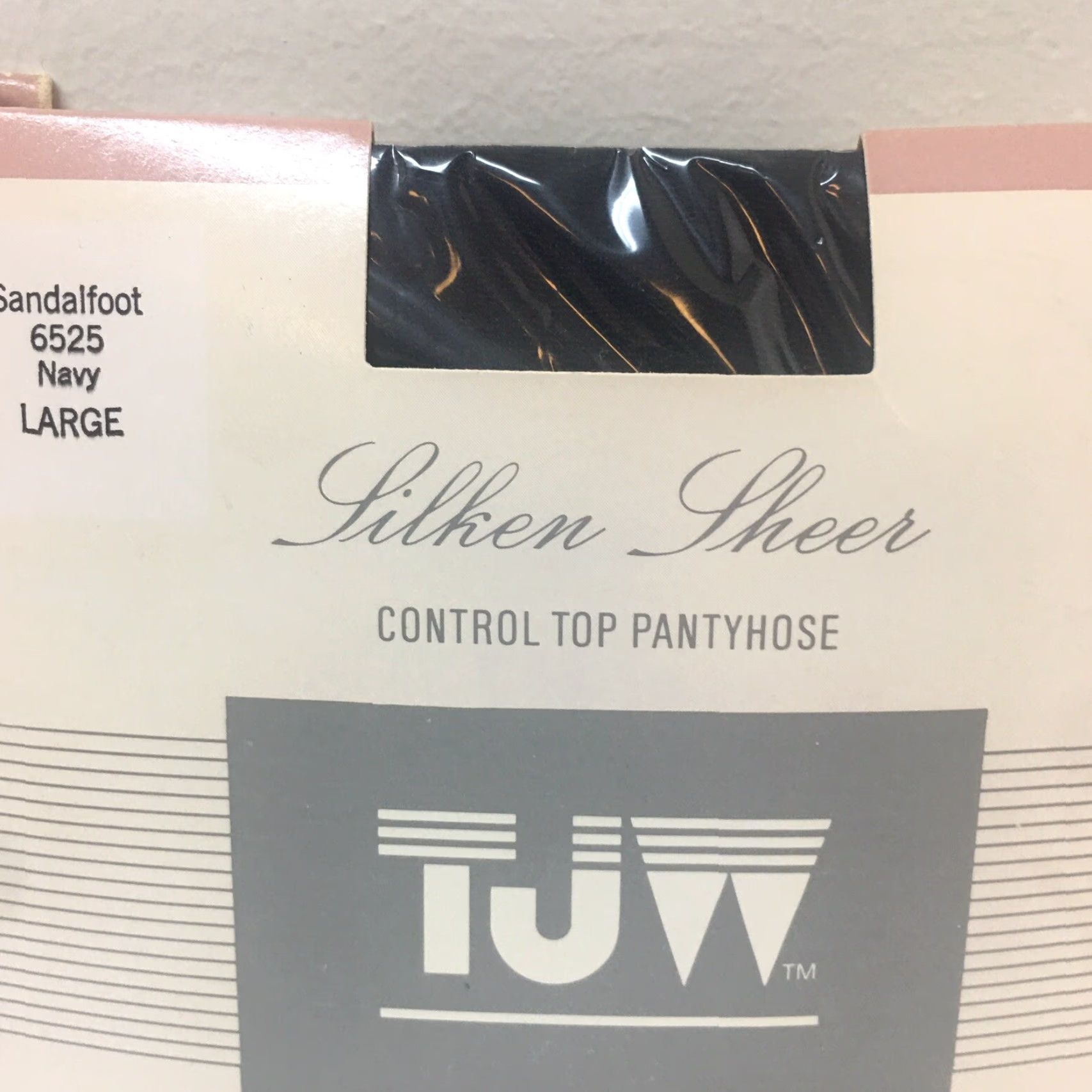 Vintage VINTAGE TJW Mervyn’s Navy & Burgundy Pantyhose 2 Pair Lot Size Large Control Top Size L / US 10 / IT 46 - 3 Thumbnail