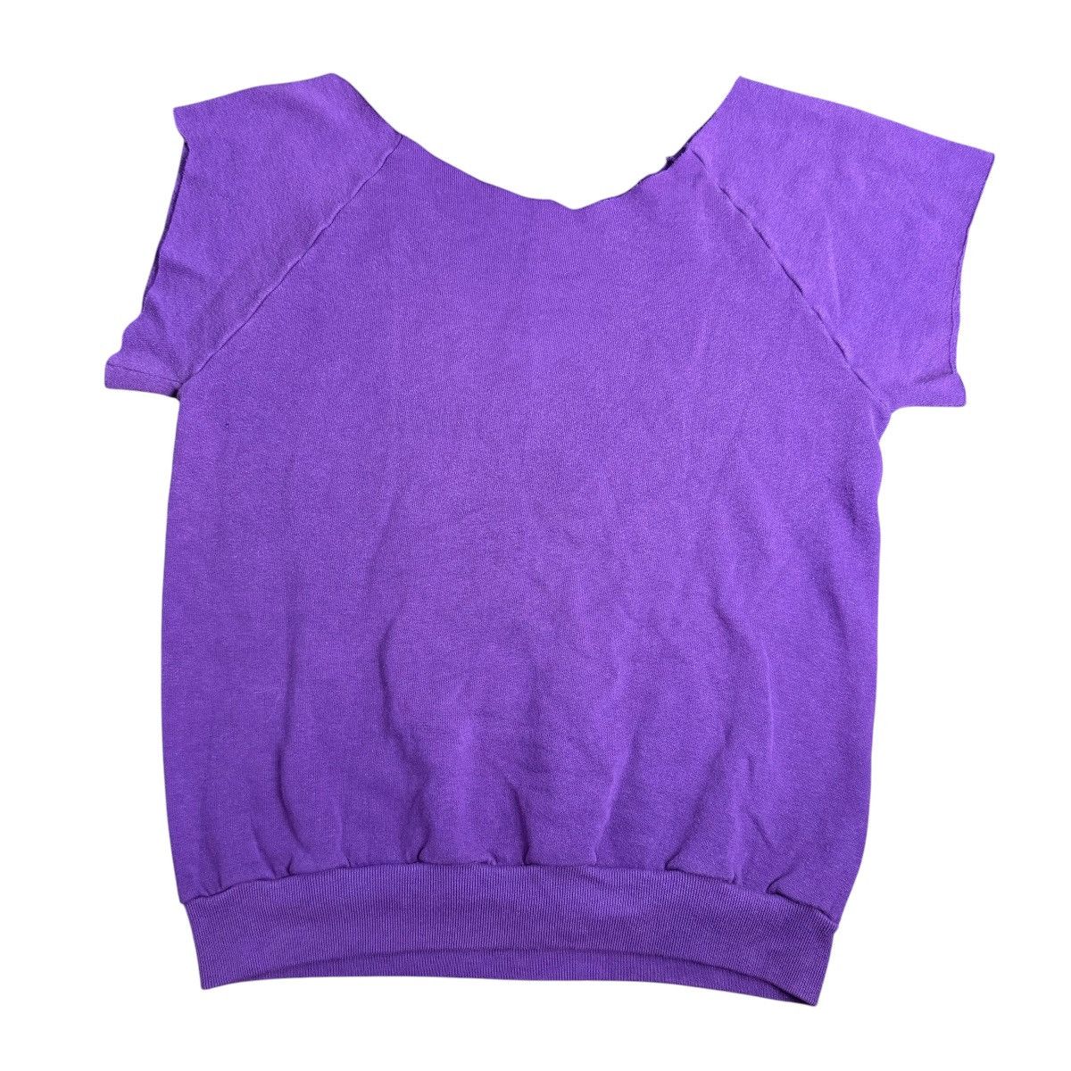 Vintage Vintage 60s 70s La Farge Wildcats Raglan Sweatshirt Purple Size US M / EU 48-50 / 2 - 2 Thumbnail