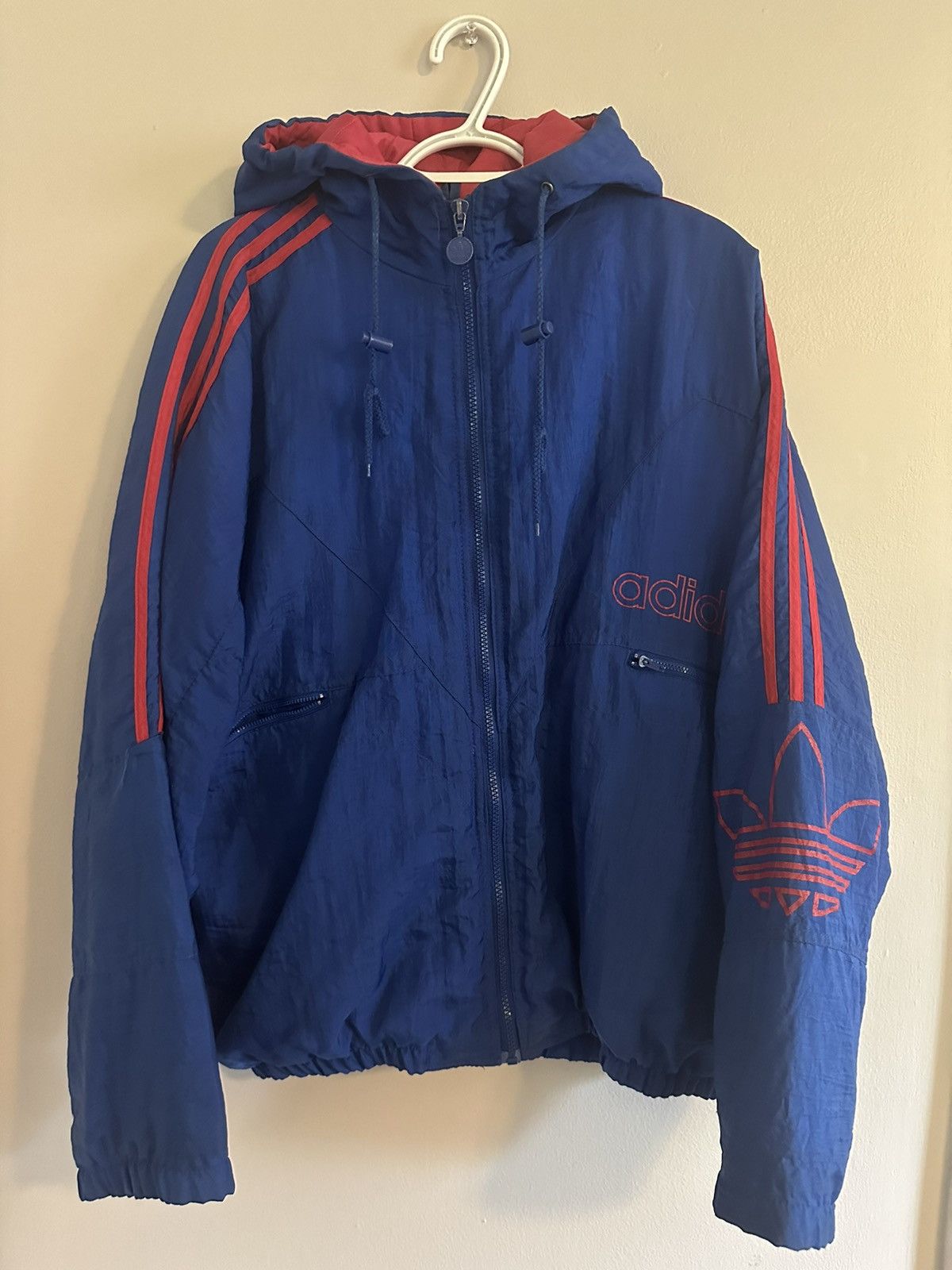 Vintage 90'S adidas Team fleece vest, men's size XL polyester green type Vintage Second Hand