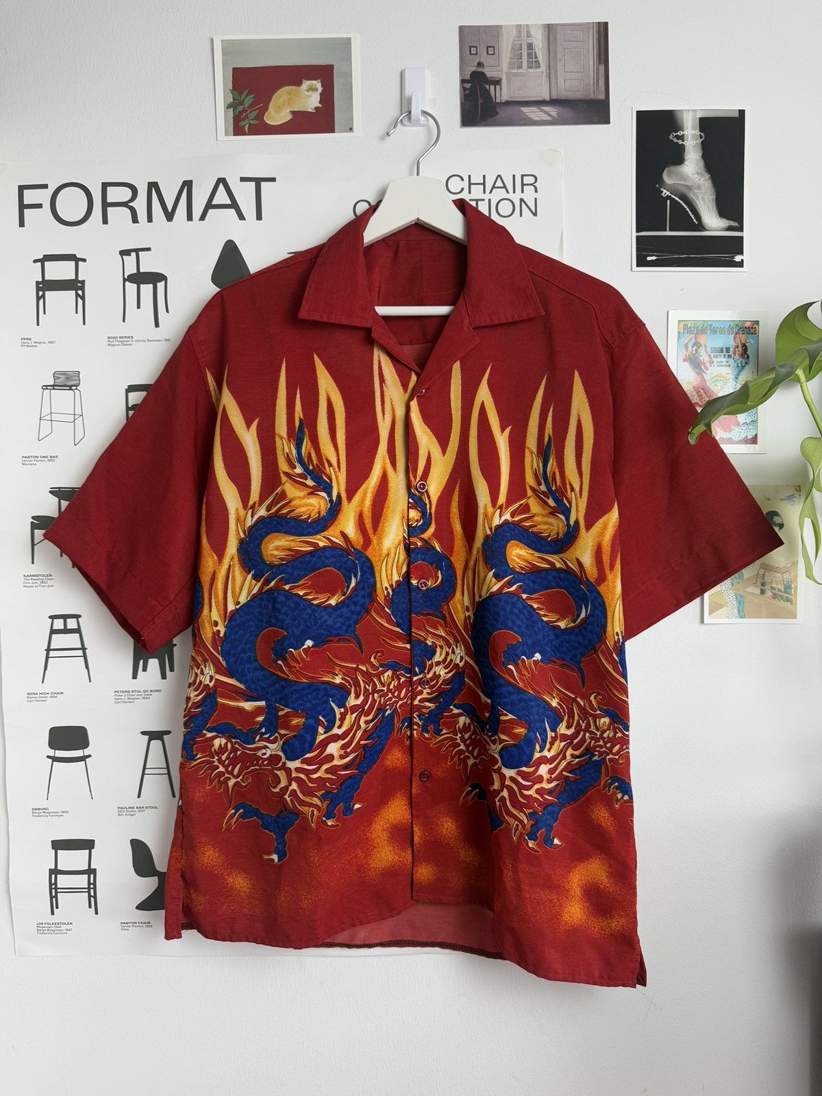 Vintage Vintage y2k dragon printed baggy shirt M avantgarde jnco 90s Size US M / EU 48-50 / 2 - 1 Thumbnail