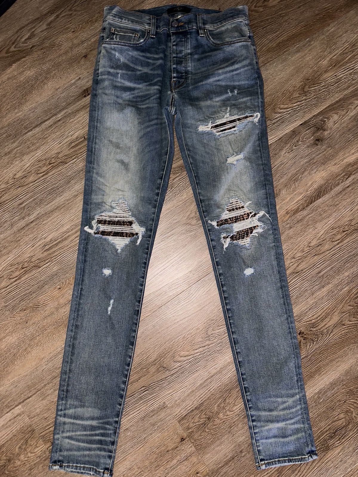 Amiri Cheetah Design Amira patch Jeans Size US 32 / EU 48 - 1 Thumbnail