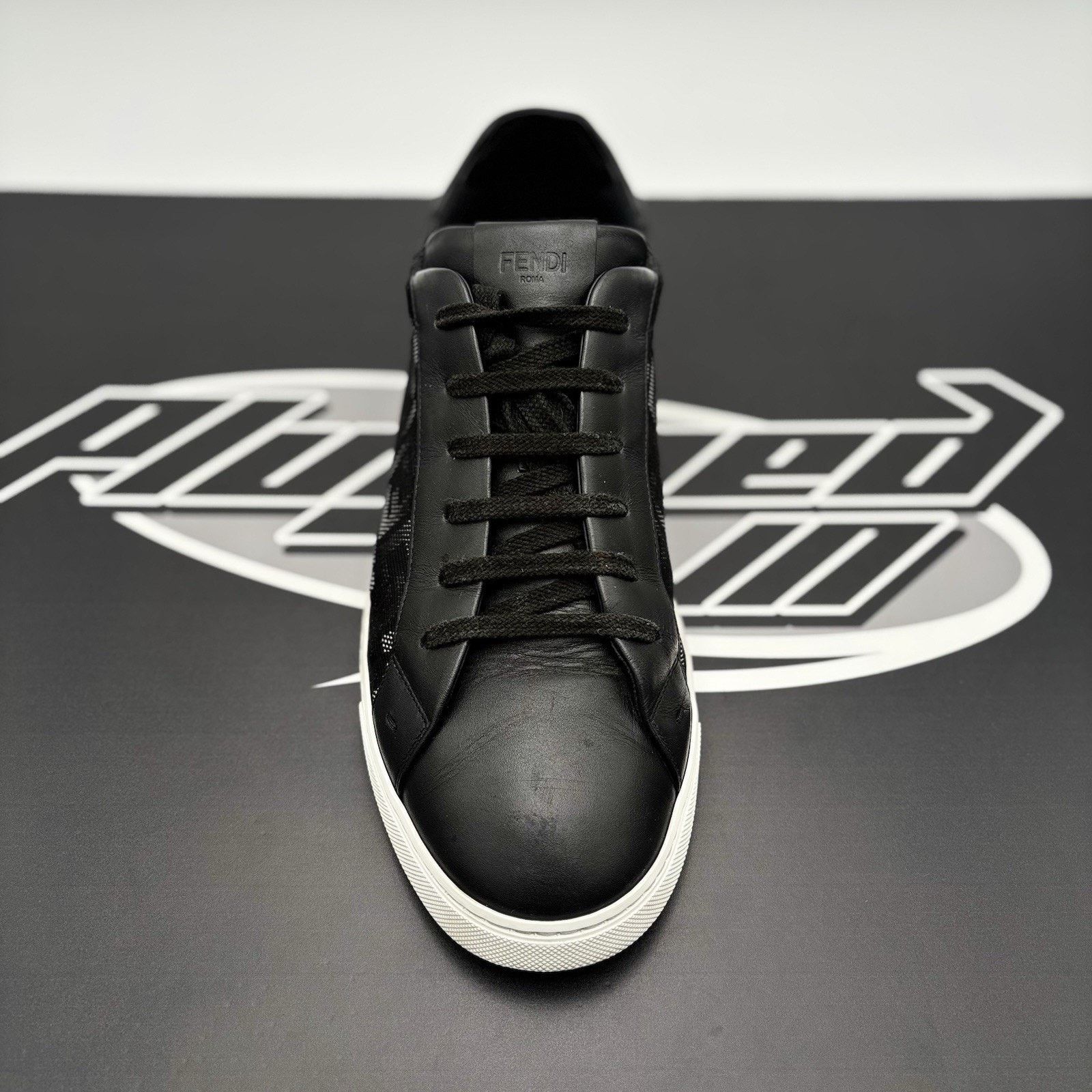 Fendi Fendi FF Flash Logo Low ‘ Monogram Black ‘ Size US 13 / EU 46 - 5 Thumbnail