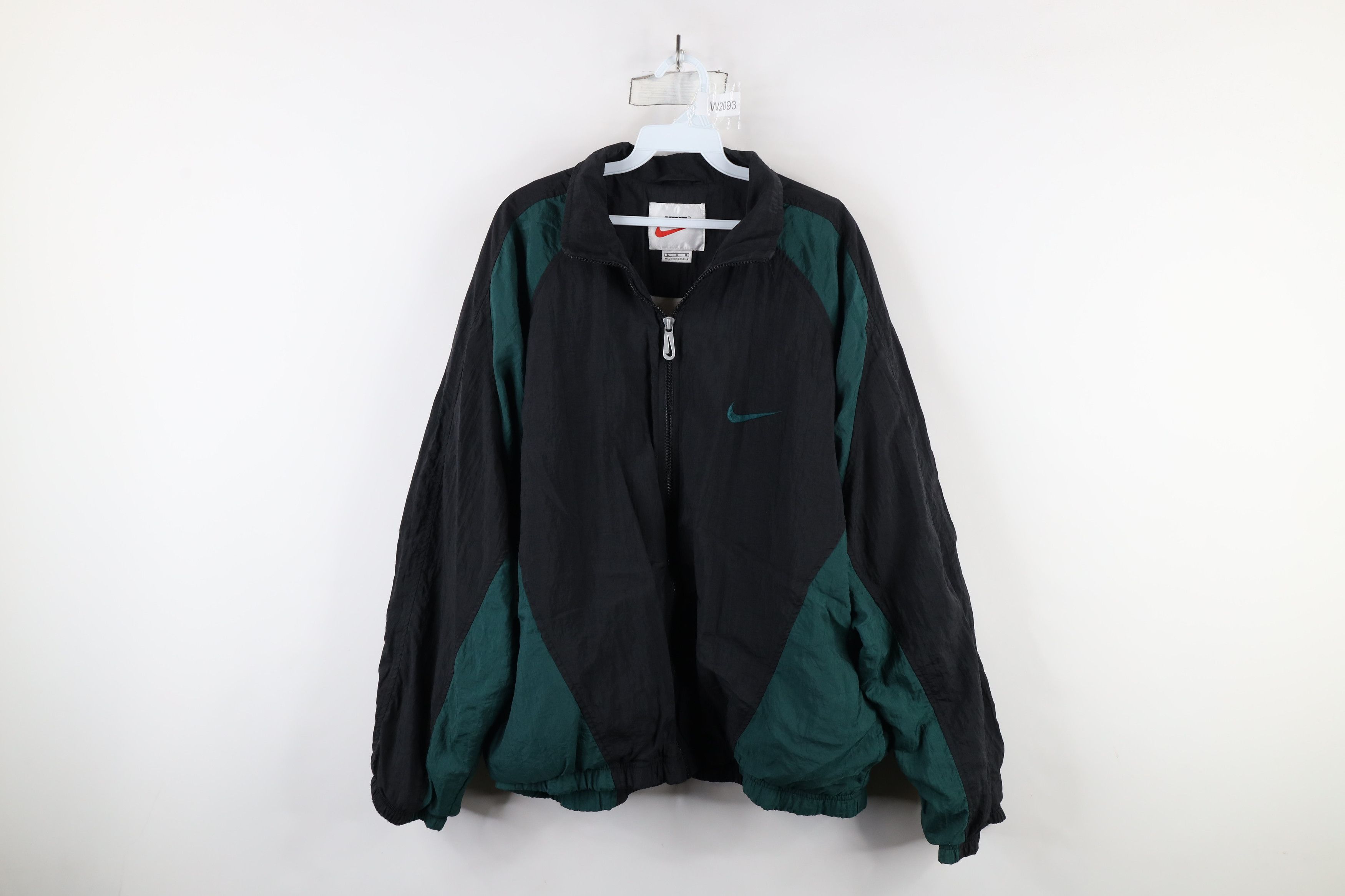 Nike × Vintage Vintage 90s Nike Scott Mini Swoosh Lined Windbreaker Jacket Size US L / EU 52-54 / 3 - 1 Thumbnail