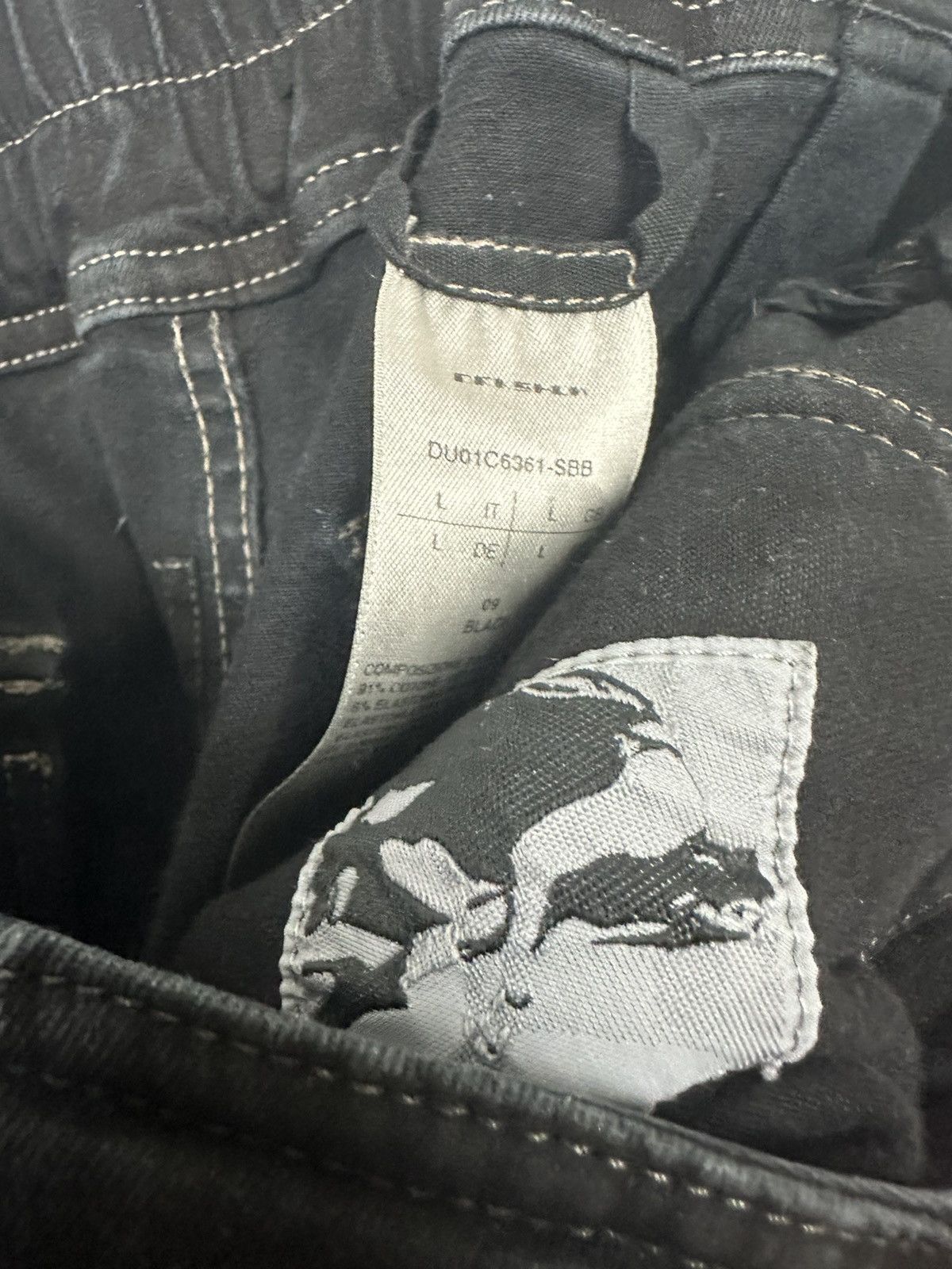 Rick Owens DRKSHDW Waxed Aircut Denim Size US 34 / EU 50 - 9 Thumbnail