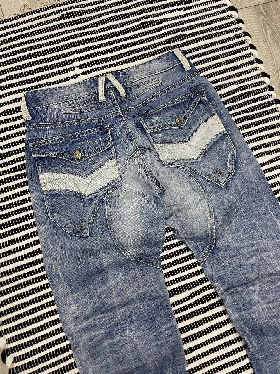 Japanese Brand Vintage Crazy Monopol Distressed Denim Jeans Y2K Size US 32 / EU 48 - 6 Thumbnail