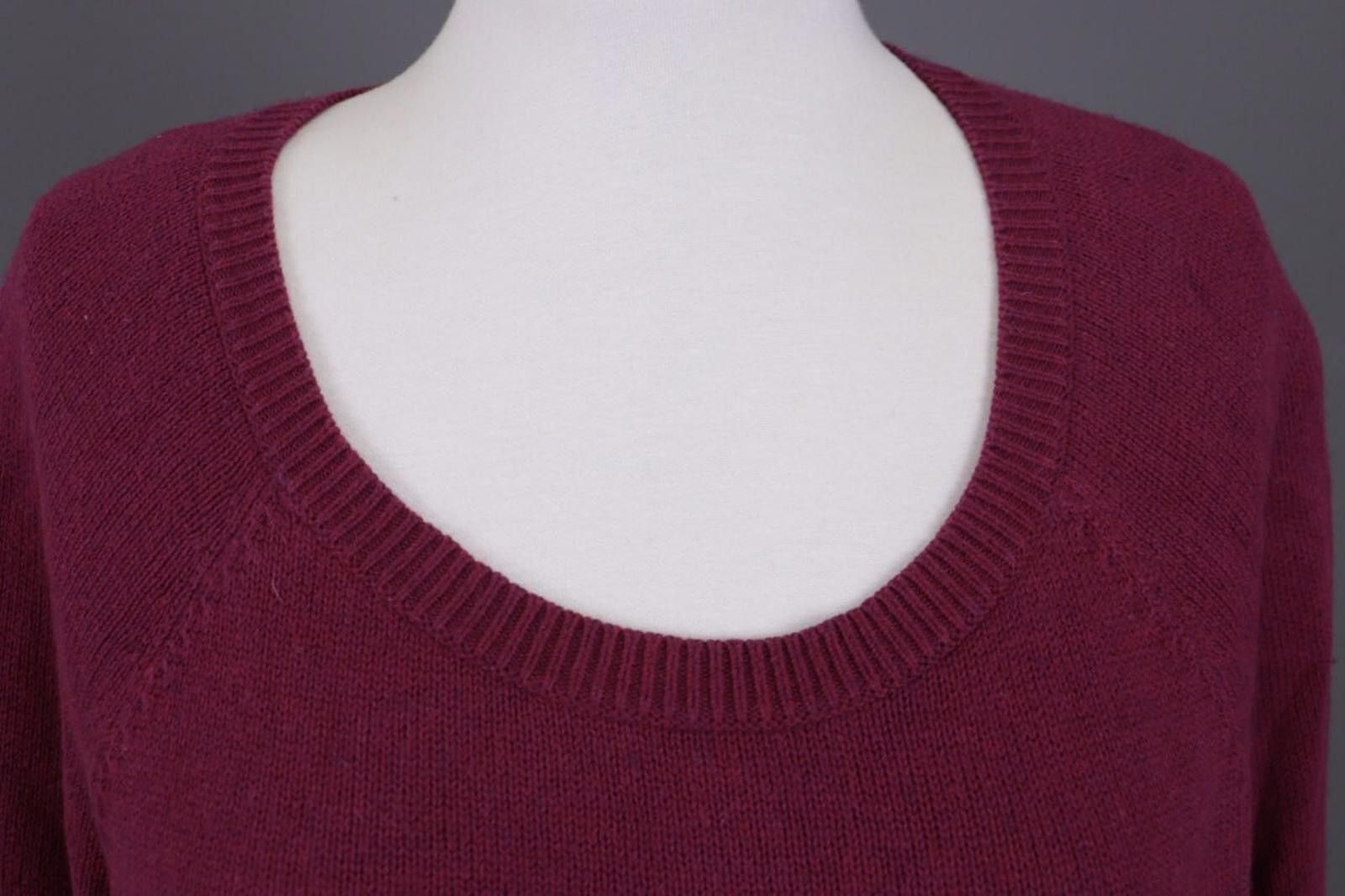 Eileen Fisher Eileen Fisher Burgubdy Lagenlook Cotton Sweater Size M Size M / US 6-8 / IT 42-44 - 3 Thumbnail