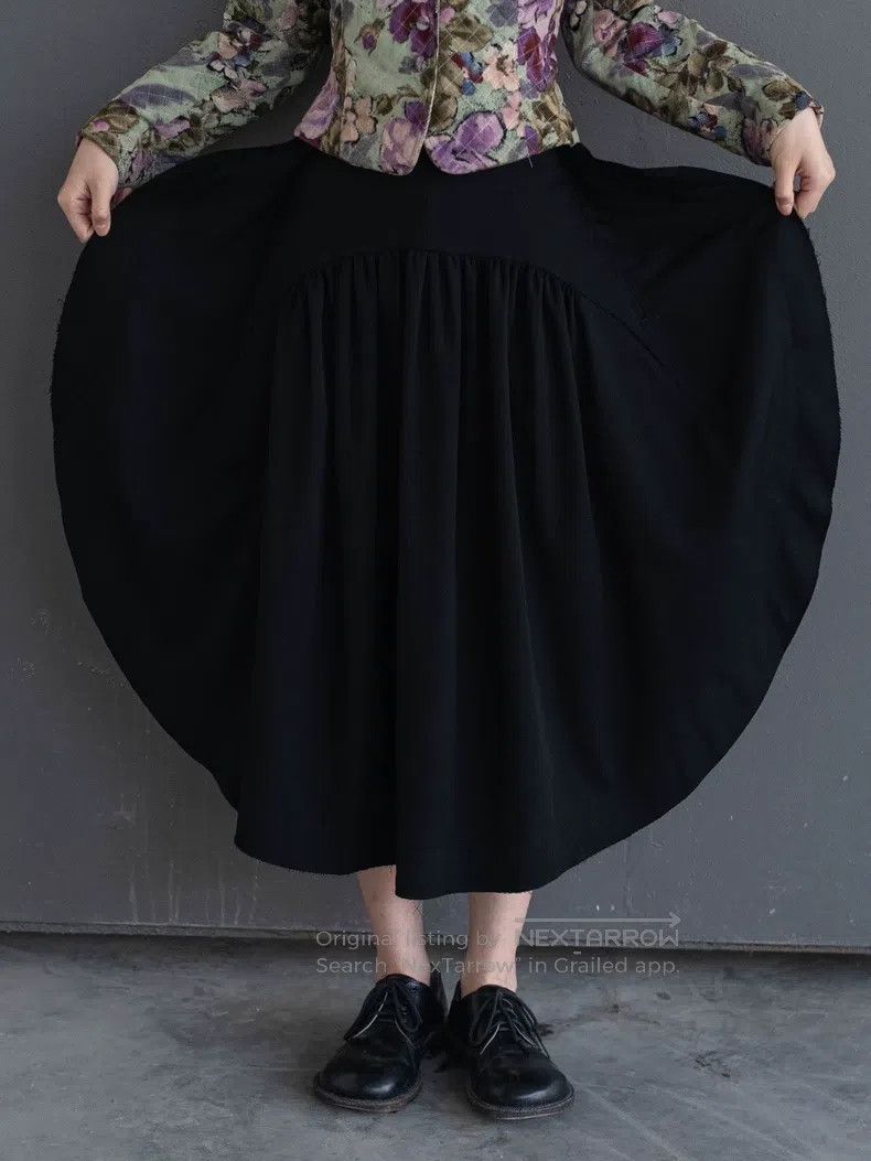 Comme des Garcons Comme Des Garcons size S Main line black wool round half s Size 23" - 3 Thumbnail