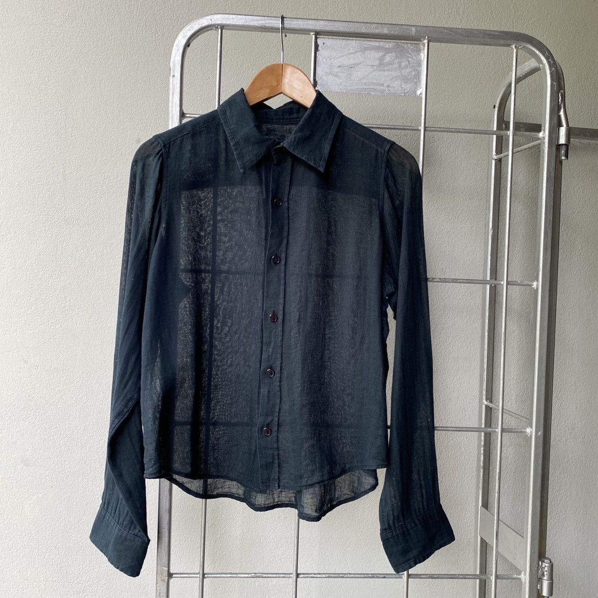 Y's Y’s Yohji Yamamoto Transparent Linen Black Shirt Size XS / US 0-2 / IT 36-38 - 8 Thumbnail