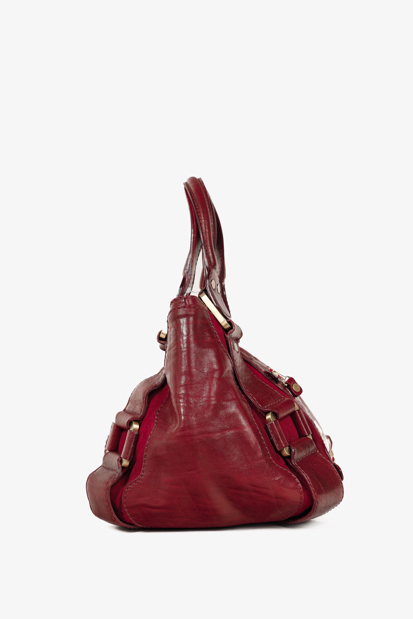 Jimmy Choo Jimmy Choo Mahala Red Slouchy Leather & Suede Shoulder Bag Size ONE SIZE - 3 Thumbnail