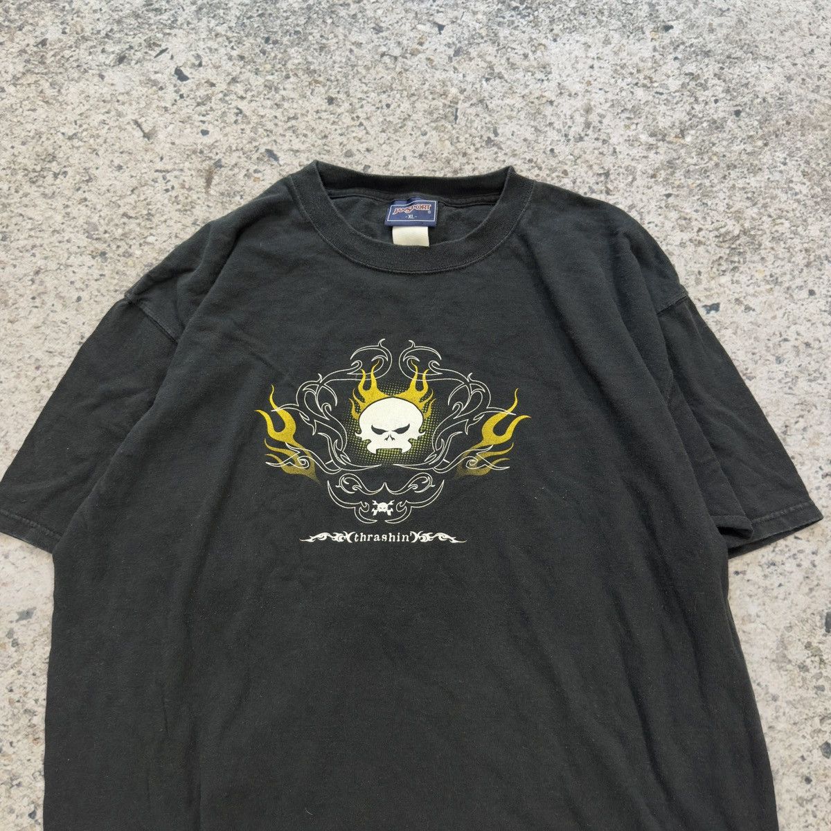 Vintage Vintage Y2K Faded Skull Thrashin Tee XL Skater ERD Grunge Size US XL / EU 56 / 4 - 6 Thumbnail