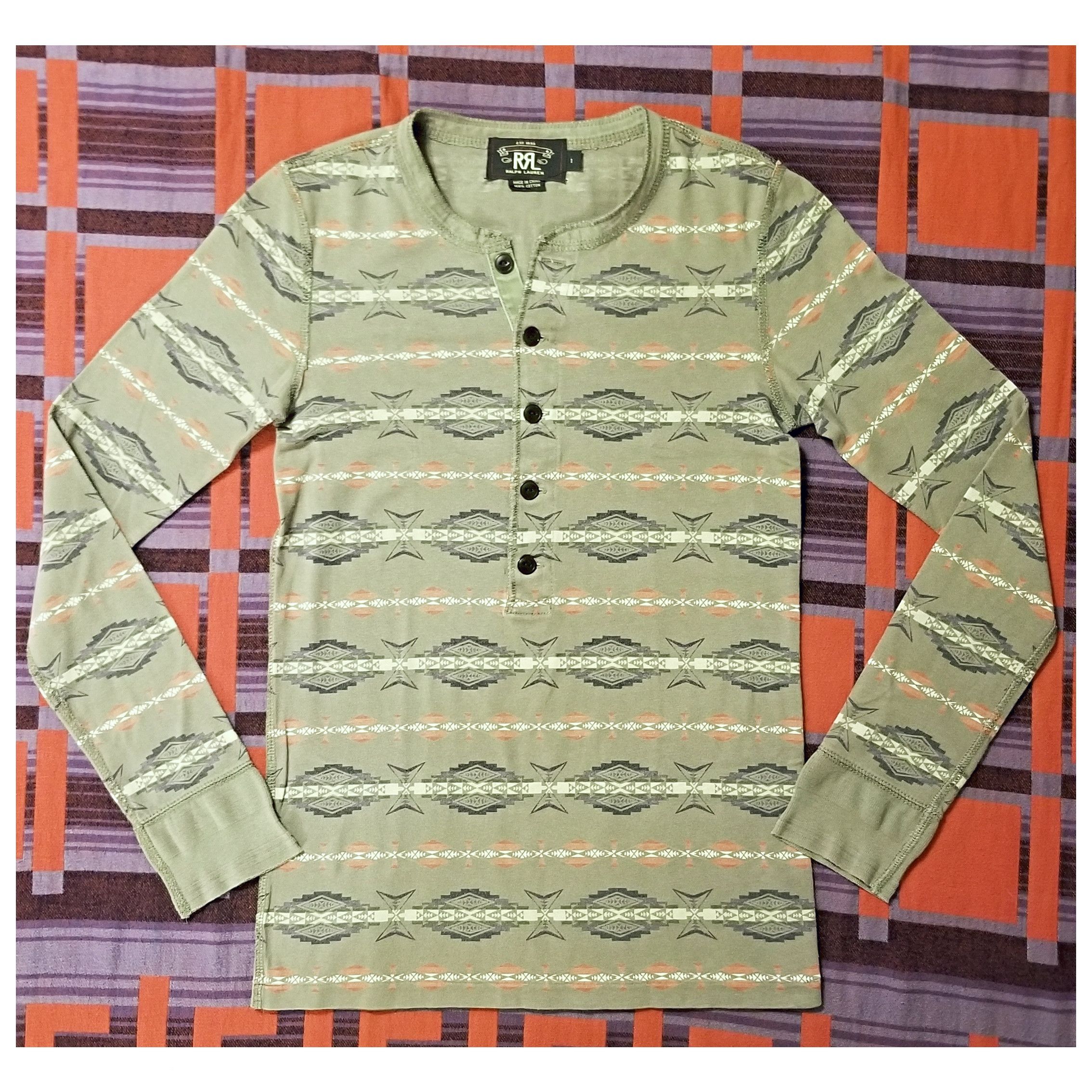 RRL Ralph Lauren × Ralph Lauren × Vintage DOUBLE RL RALPH LAUREN RRL HENLEY SHIRT- WOMEN'S SIZE 1 Size S / US 4 / IT 40 - 2 Thumbnail