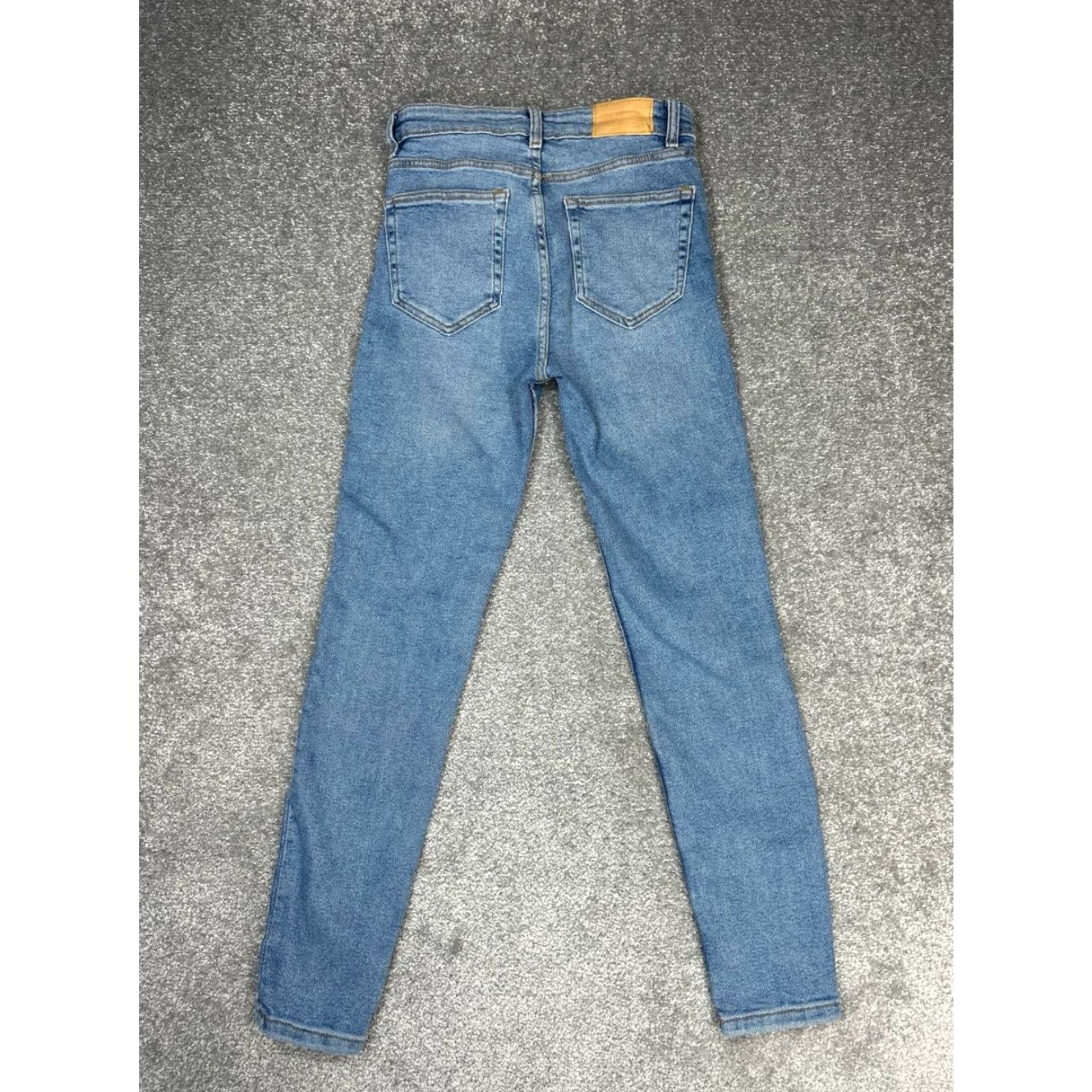 Zara Zara Jeans Womens 6 Blue Denim Logo Cotton Stretch Mid Rise Skinny Leg 26x26 New Size 28" / US 6 / IT 42 - 2 Thumbnail