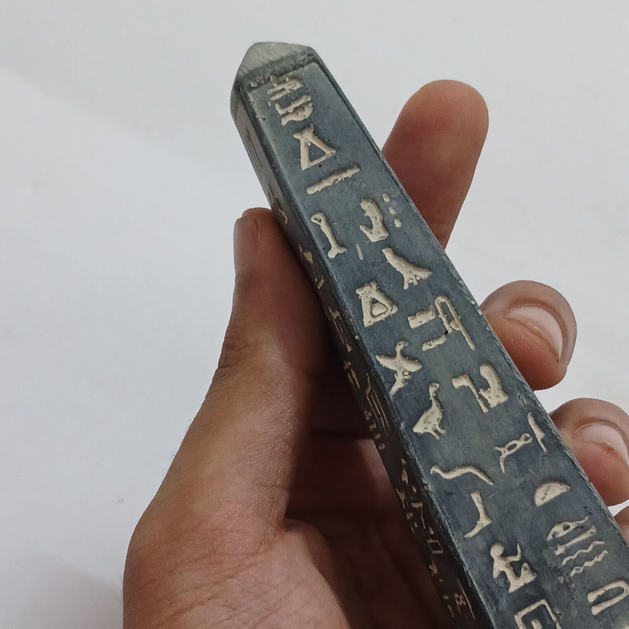 Pharaonic obelisk with hieroglyphs