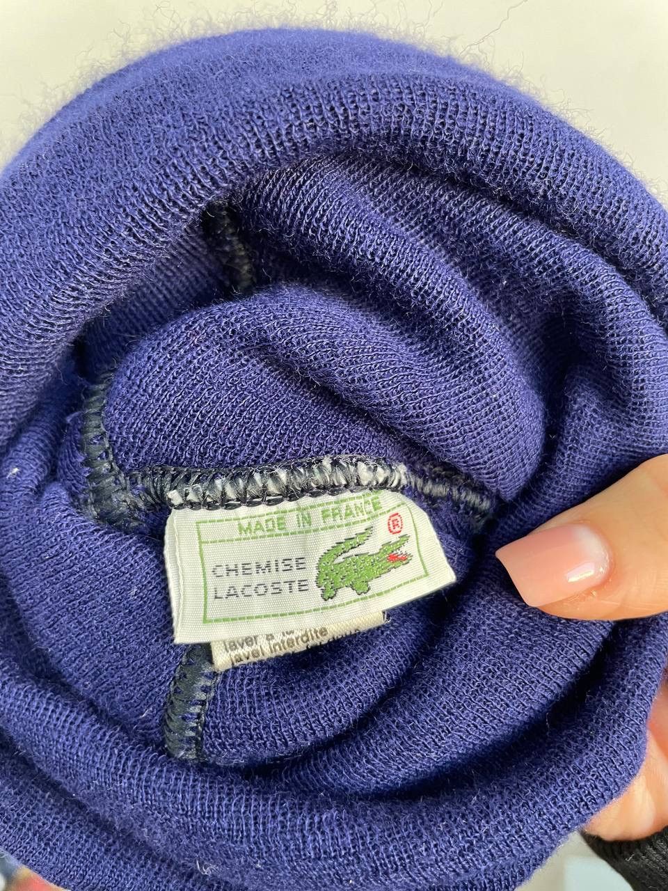 Lacoste × Vintage SALE💣💣 Lacoste Chemise Vintage Beanie hat Made in France I Size ONE SIZE - 6 Thumbnail