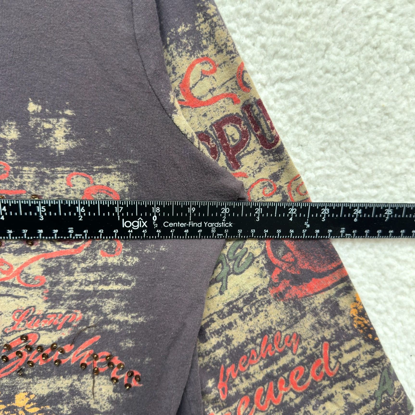 Mary McFadden VINTAGE Y2K Mary McFadden Shirt XL Brown Sequin Cappuccino Boho Fairy Grunge Western Womens Size XL / US 12-14 / IT 48-50 - 7 Thumbnail