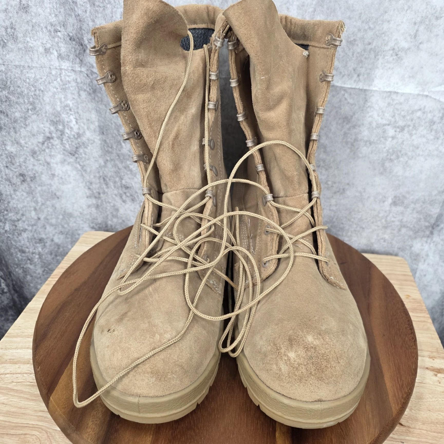 Vintage Bates Military Boots Men 12 Wide Brown Suede Cold Weather Tactical Combat 11461B Size US 12 / EU 45 - 3 Thumbnail