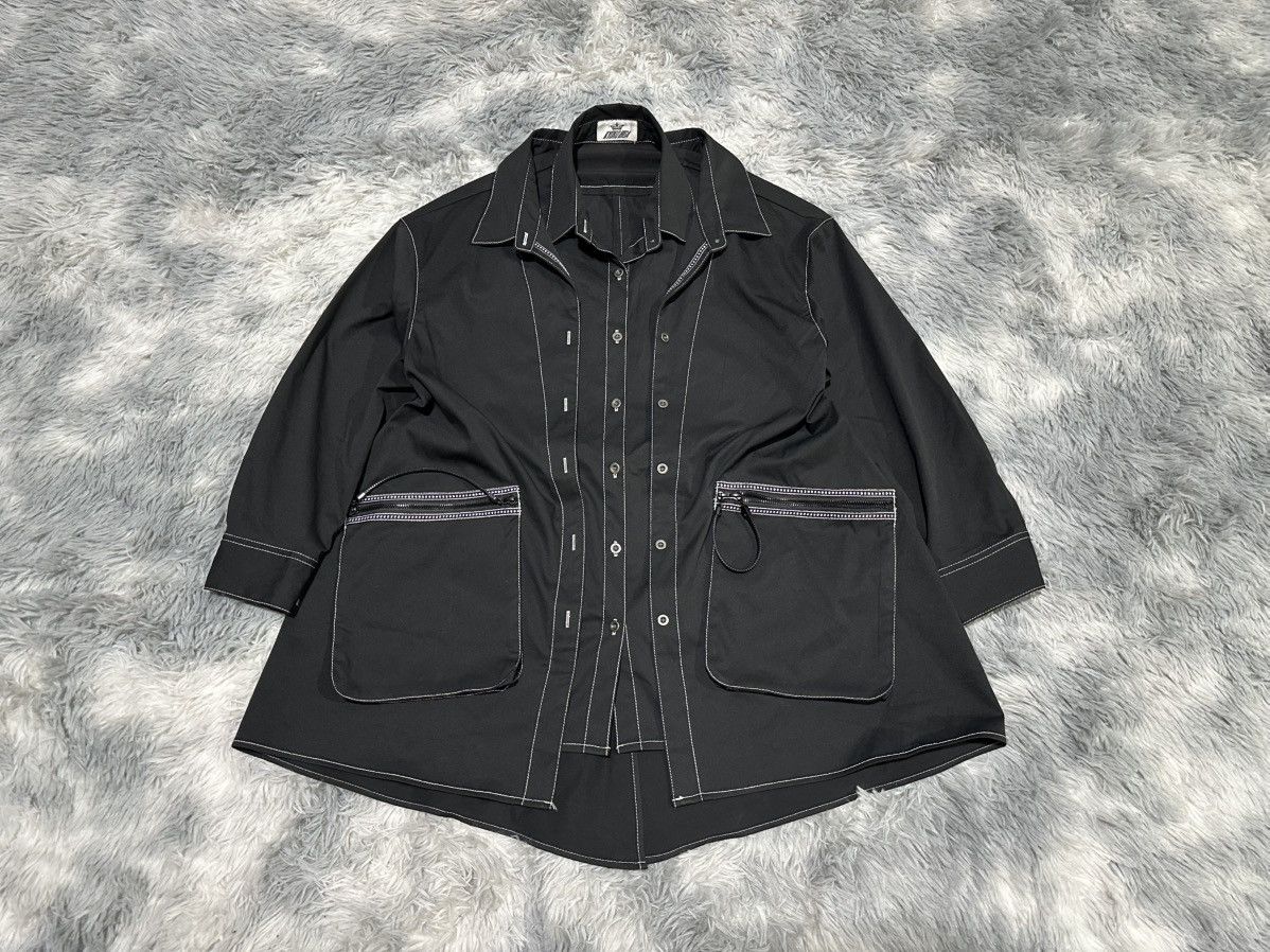 Japanese Brand 🔥Japanese Designer Kyoko Higa Double Layer Over Shirt Jacket Size US L / EU 52-54 / 3 - 5 Thumbnail