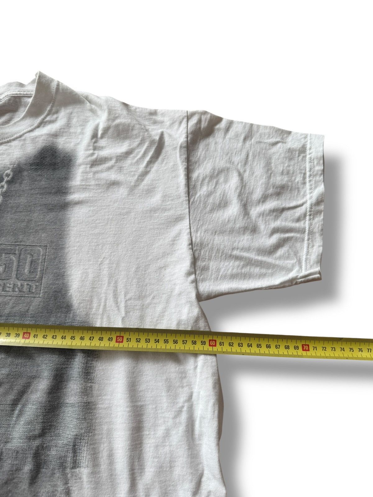 Rap Tees *RARE* 2003 Y2K 00s 50CENT CROSS GOD BULLETPROOF TEE Size US XL / EU 56 / 4 - 6 Thumbnail