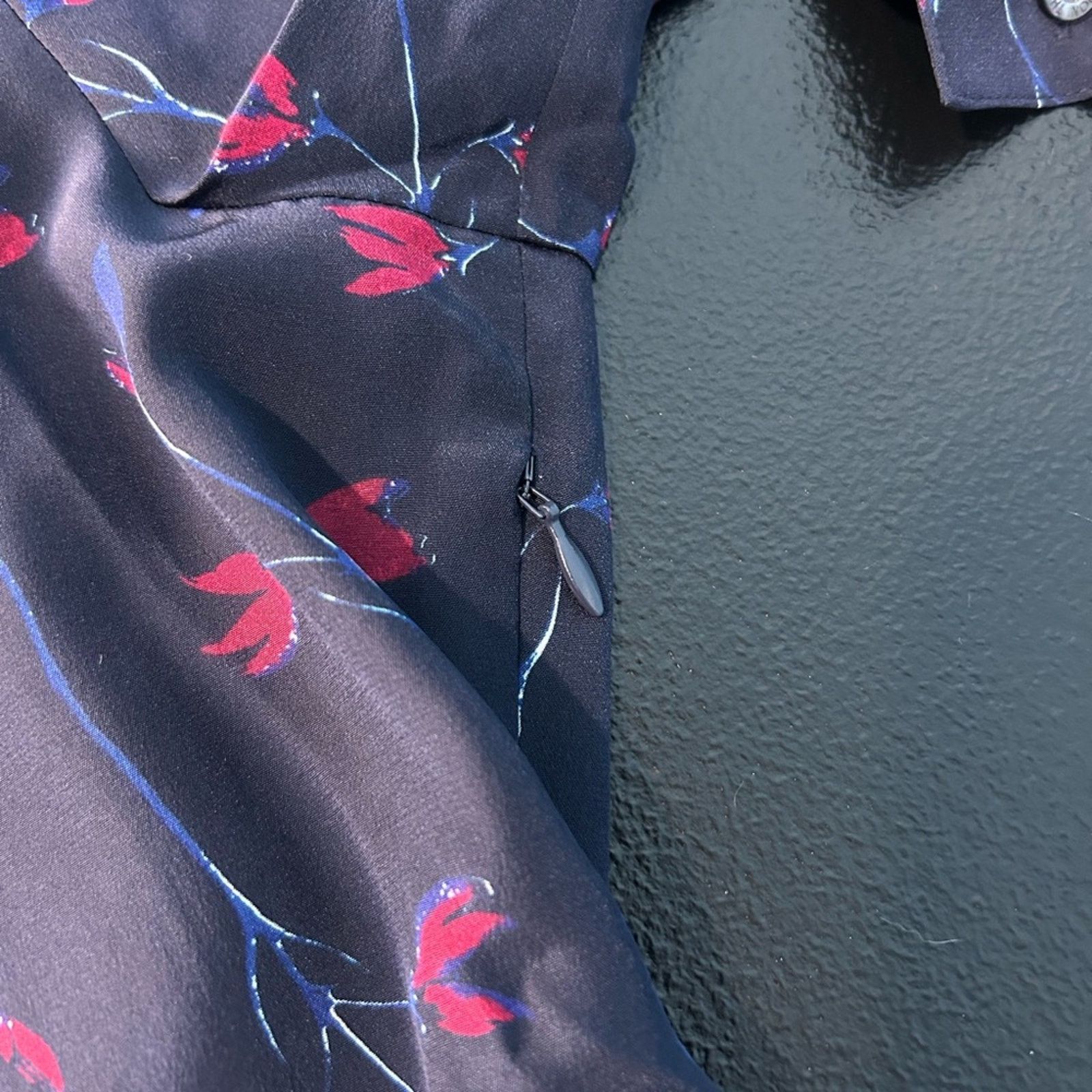 THAKOON Thakoon Silk Navy Tulip Long Sleeve Shirt Midi Dress NWT 4 Size S / US 4 / IT 40 - 8 Thumbnail