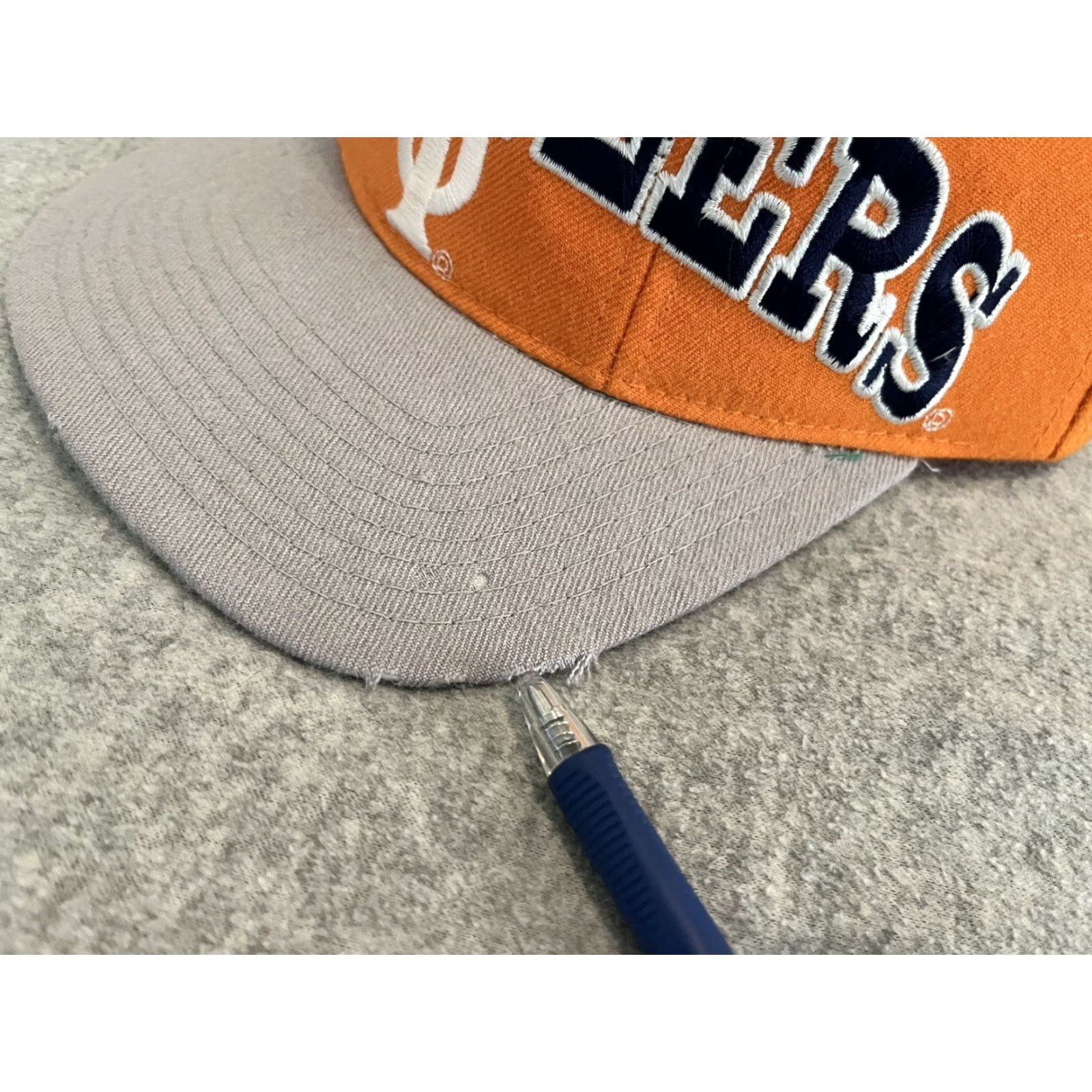 Starter VINTAGE Starter Tennessee Volunteers Hat Snapback Wool Tri Power Orange Men Adjustable Font The Natural Size ONE SIZE - 6 Thumbnail