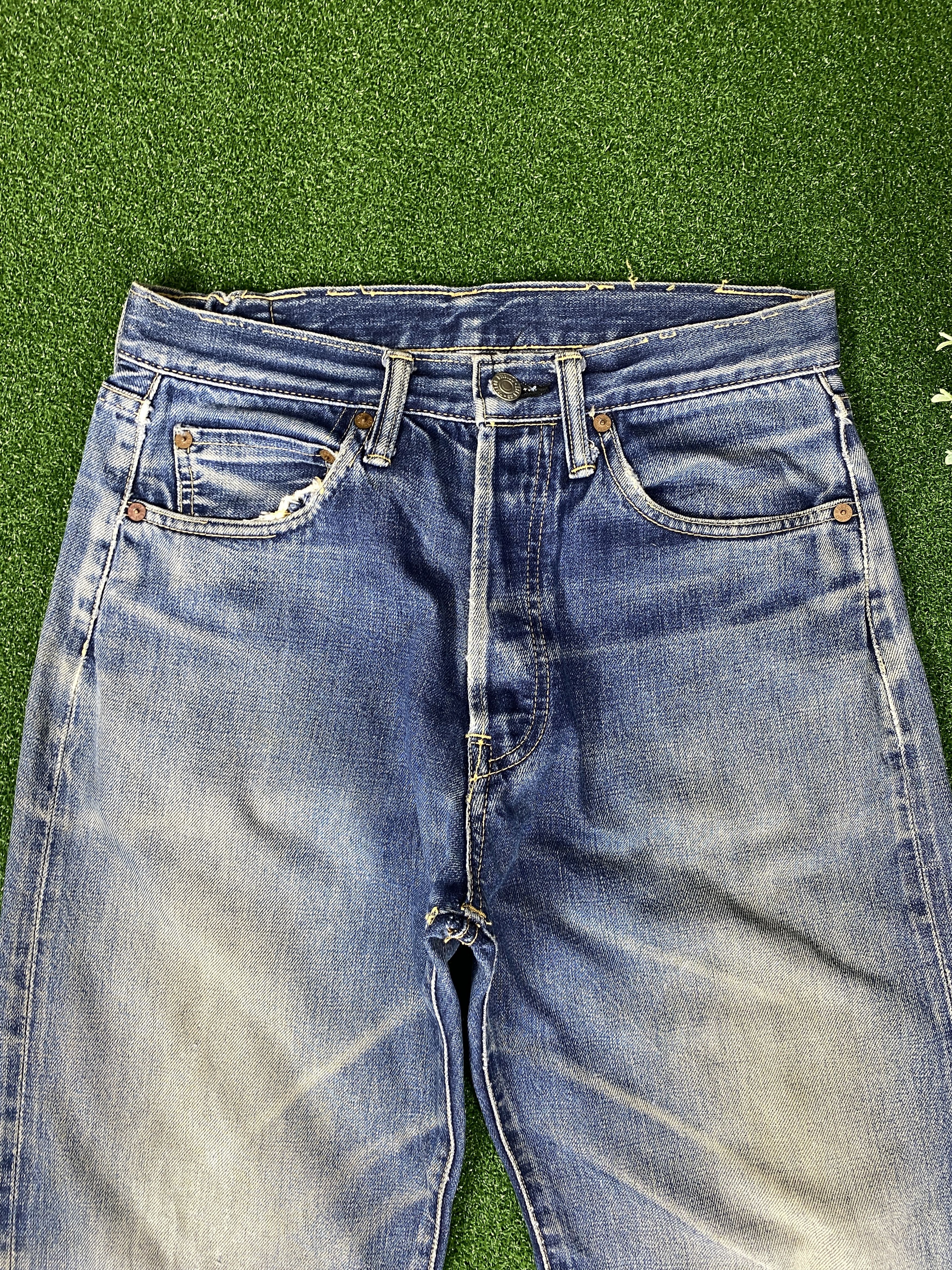 Japanese Brand 💢Selvedge Vintage Go West Faded Blue Jeans CP0054 Size US 30 / EU 46 - 2 Thumbnail