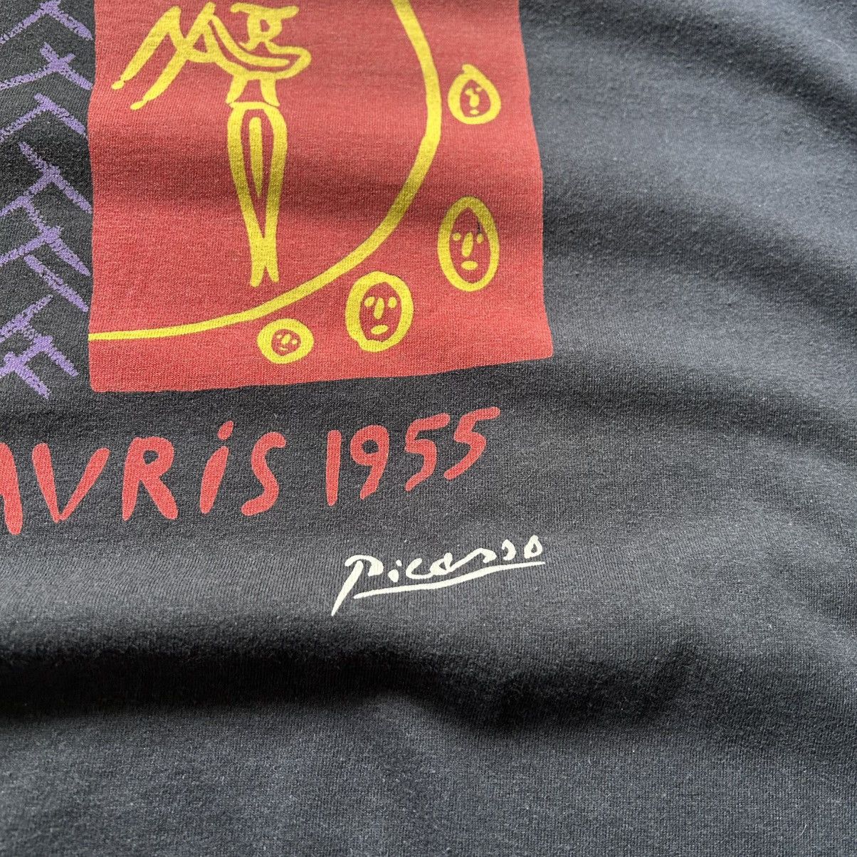 Band Tees × Vintage Vintage 90s Picasso TOROS EN VALLAURIS 1995 Art T Shirt Fade Size US XL / EU 56 / 4 - 7 Thumbnail