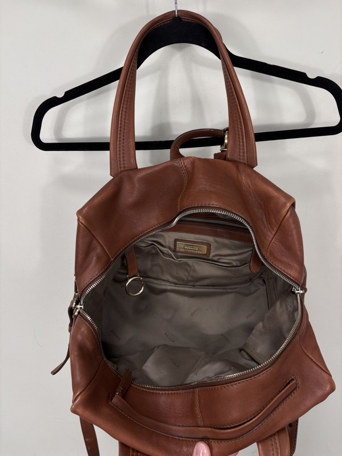 Bally Bally Madria Brown Genuine Leather Handle Bag Shoulder Size ONE SIZE - 12 Thumbnail