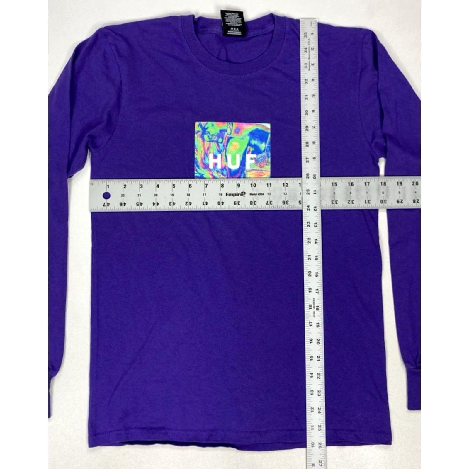 Huf VINTAGE HUF Logo Graphic T-shirt Men Small Purple Long Sleeve Size US S / EU 44-46 / 1 - 5 Thumbnail