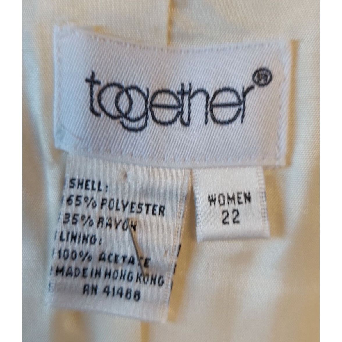 Other Womens Plus Size Business Casual Cream Blazer By Together Si Size 3XL / US 20-22 - 5 Thumbnail