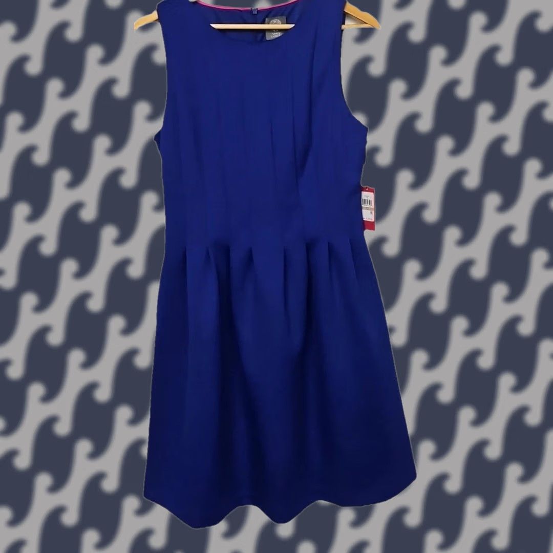 Vince Camuto Vince Camuto Royal Blue Fit & Flare Dress 12 NWT Cocktail Wedding Guest Stretch Size XL / US 12-14 / IT 48-50 - 1 Thumbnail