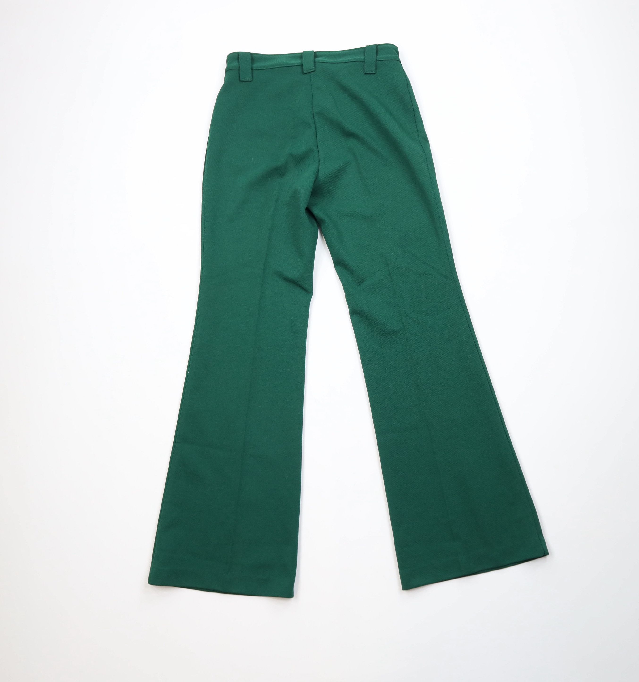 Vintage Vintage 70s Streetwear Wide Leg Bell Bottoms Pants Green USA Size 30" / US 8 / IT 44 - 6 Thumbnail