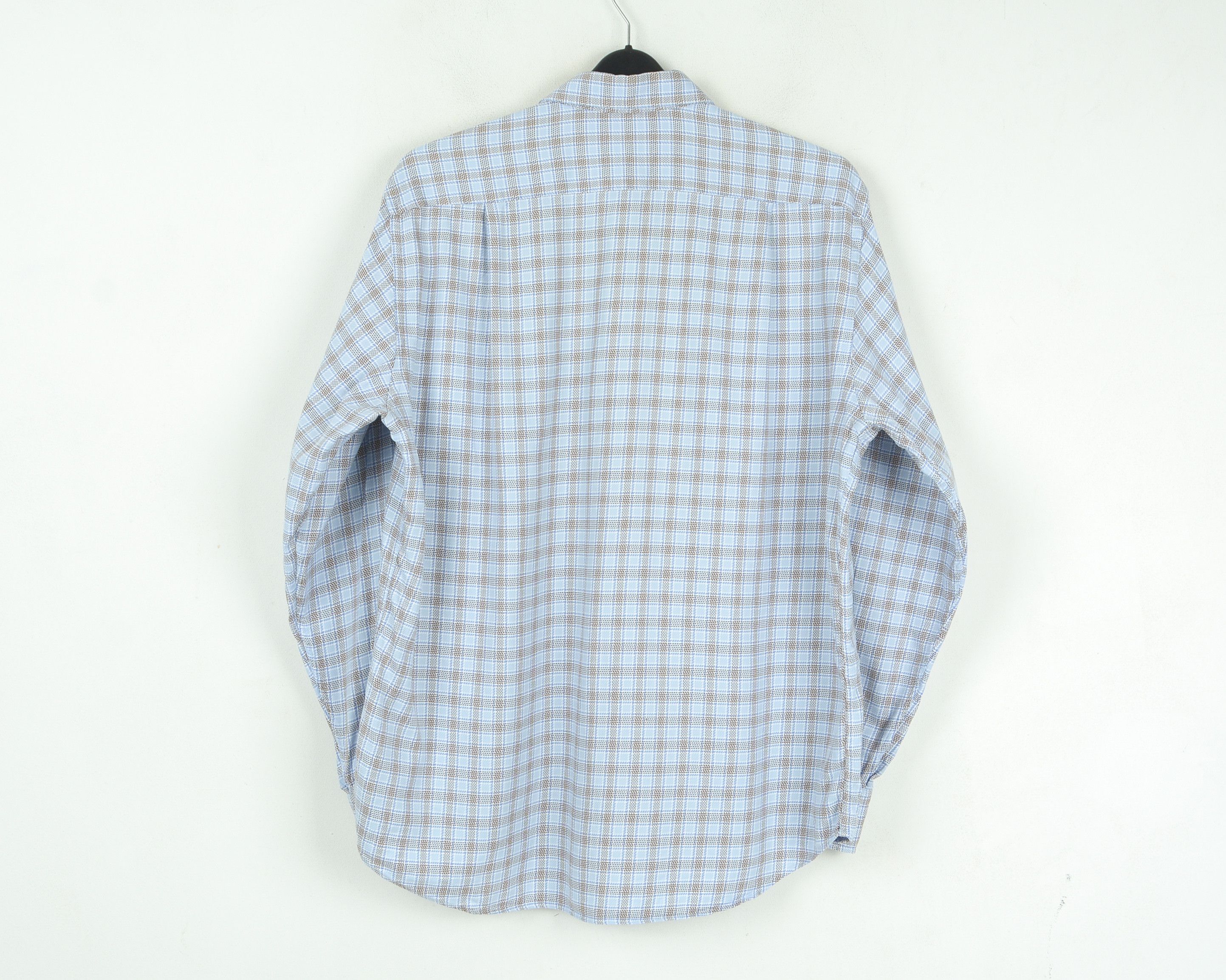 Hugo Boss 44 Formal Shirt Long Sleeve Check Tartan Cotton Top Size 44R - 3 Thumbnail