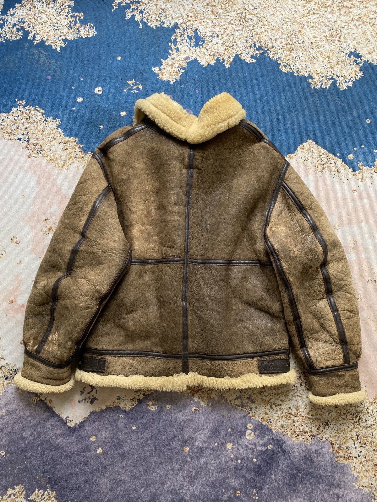 Avirex Vintage 80s Avirex B3 Sheepskin Us Army Air Force Jacket Size US L / EU 52-54 / 3 - 4 Thumbnail
