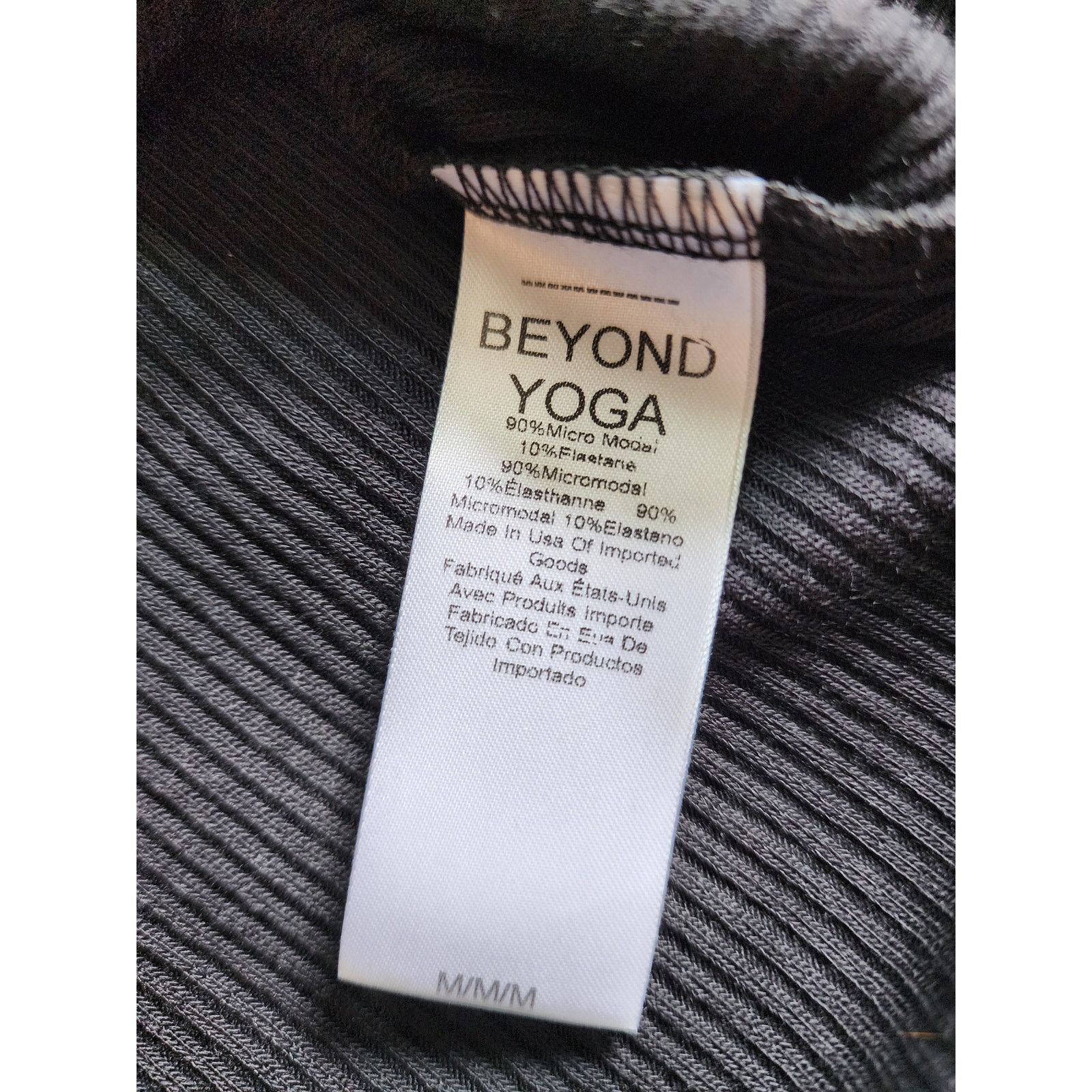 Beyond Yoga Beyond Yoga NWT M Black Mock Neck Long Sleeve Ribbed Top Size M / US 6-8 / IT 42-44 - 4 Thumbnail