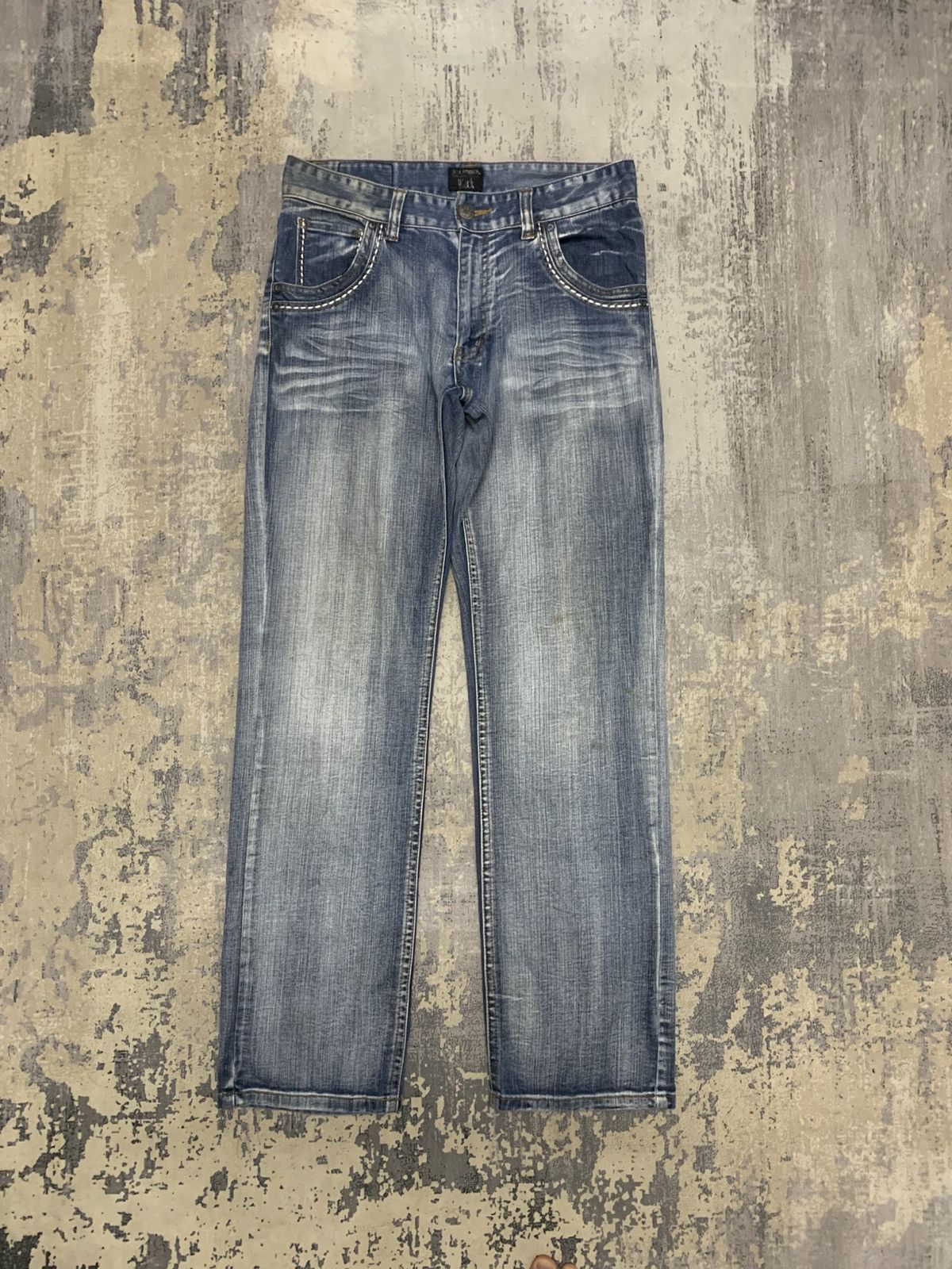 japan back number smoke wash denim y2k style