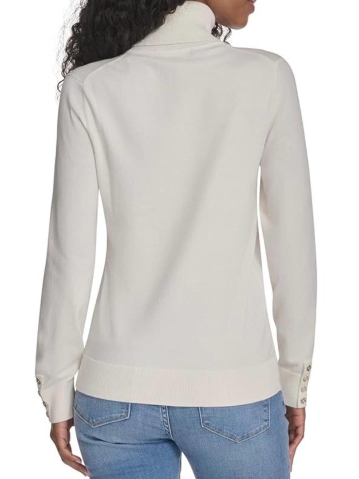 Tommy Hilfiger Tommy Hilfiger / Turtleneck Sweater / Ivory Size M / US 6-8 / IT 42-44 - 4 Thumbnail