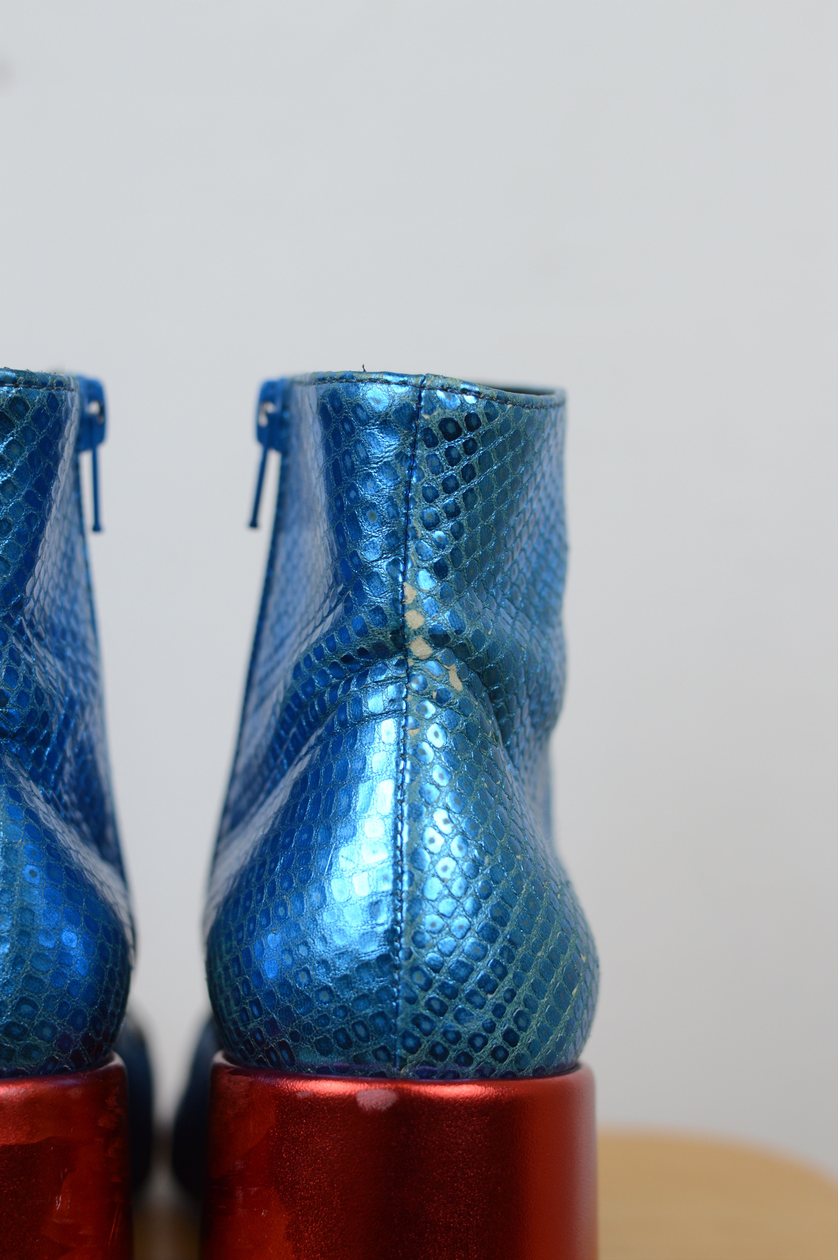 Maison Margiela MM6 Maison Martin Margiela Snakeskin Leather Ankle Boots Size US 5.5 / IT 35.5 - 12 Thumbnail