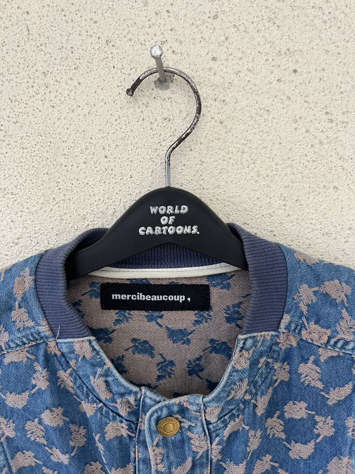 Issey Miyake Mercibeaucoup Embroidered Denim Bomber Trucker Jacket Size US M / EU 48-50 / 2 - 7 Thumbnail