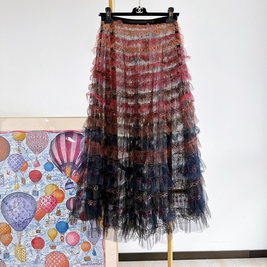 Dior Dior Tiered Ruffled Midi Skirt FR 38 Size 27" / US 4 / IT 40 - 1 Thumbnail