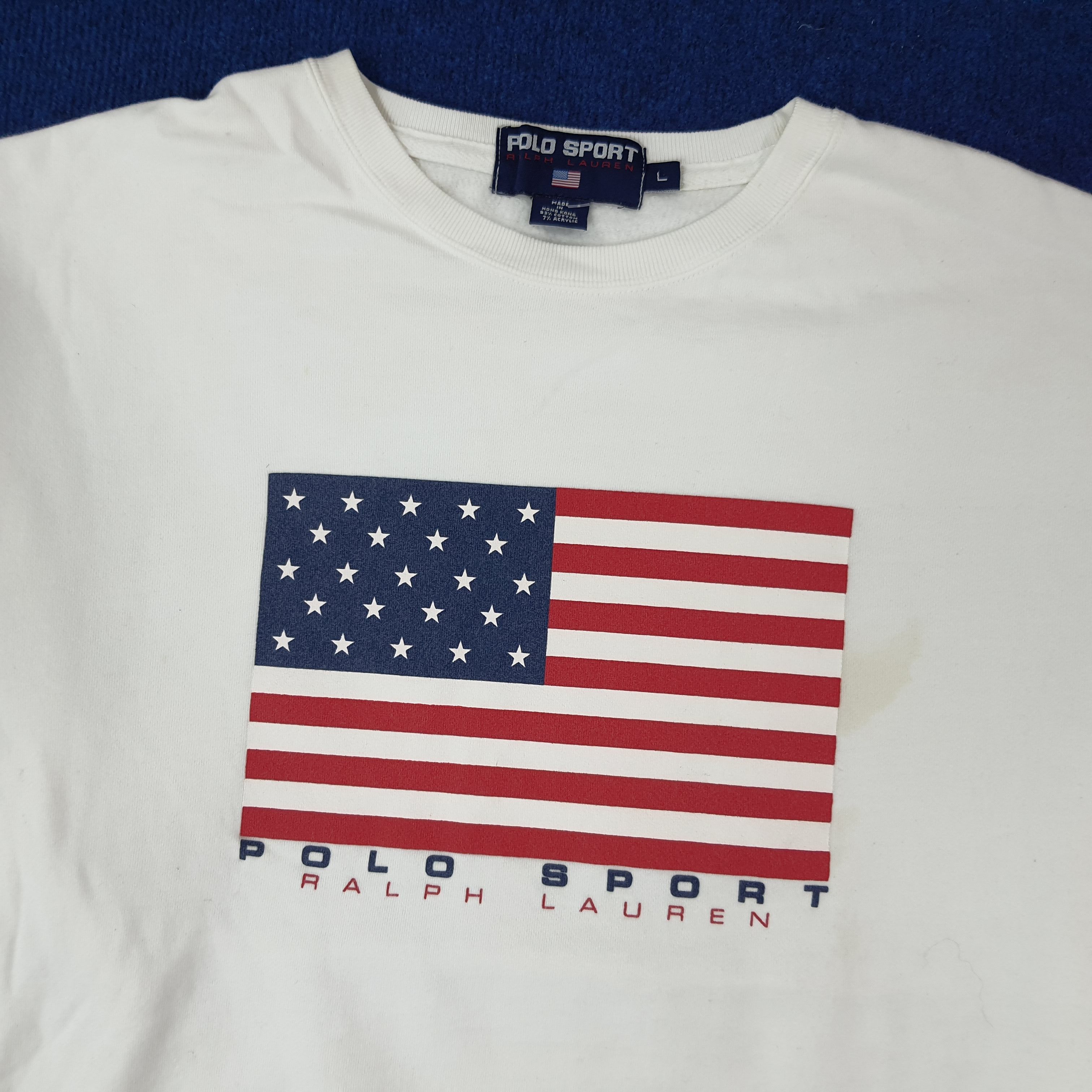 Polo Ralph Lauren Vintage Polo Sport Ralph Lauren Flag Sweatshirt C227N16 Size US XL / EU 56 / 4 - 2 Thumbnail