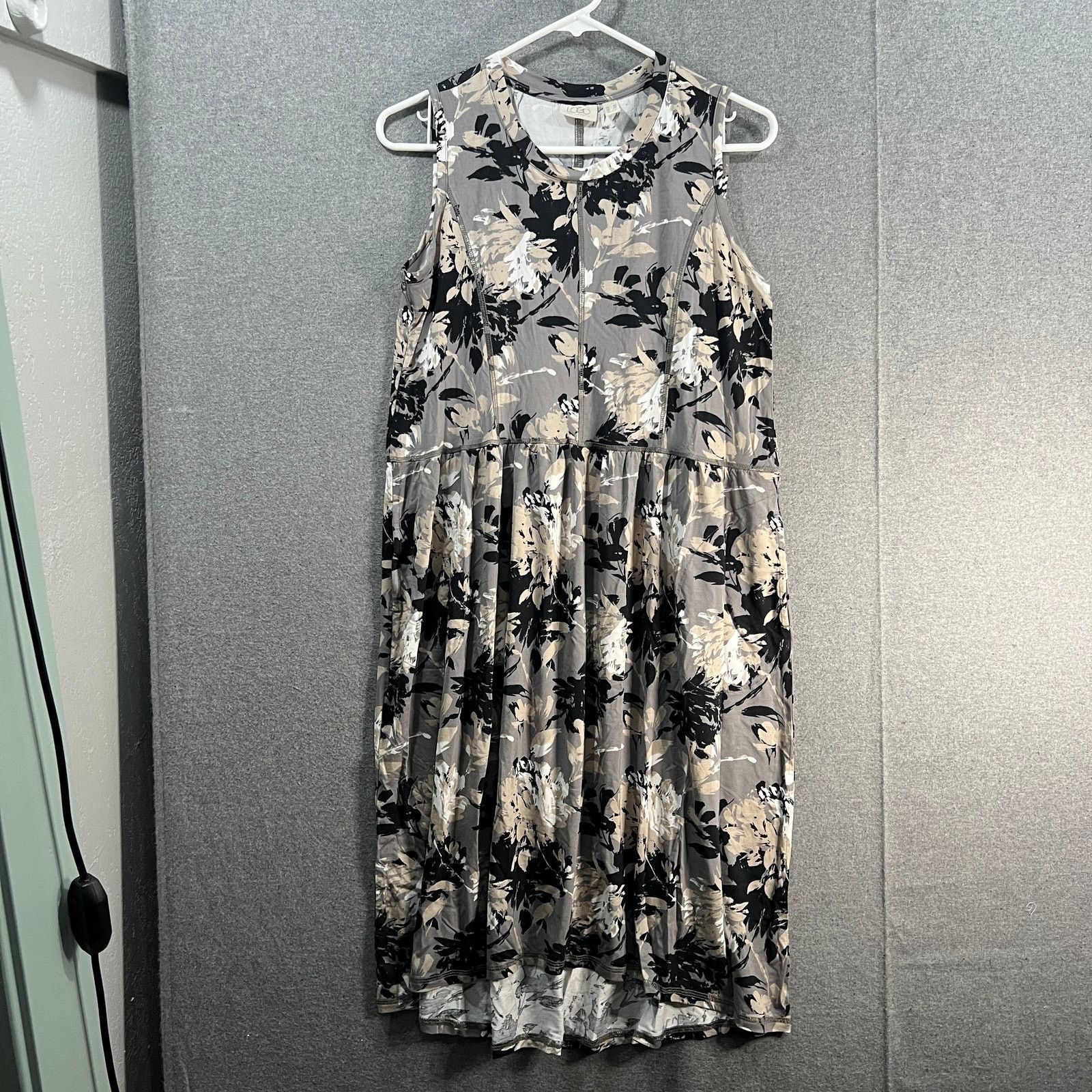 Other LOGO by Lori Goldstein Hi-Low Hem Dress Frost Grey Size S / US 4 / IT 40 - 1 Thumbnail