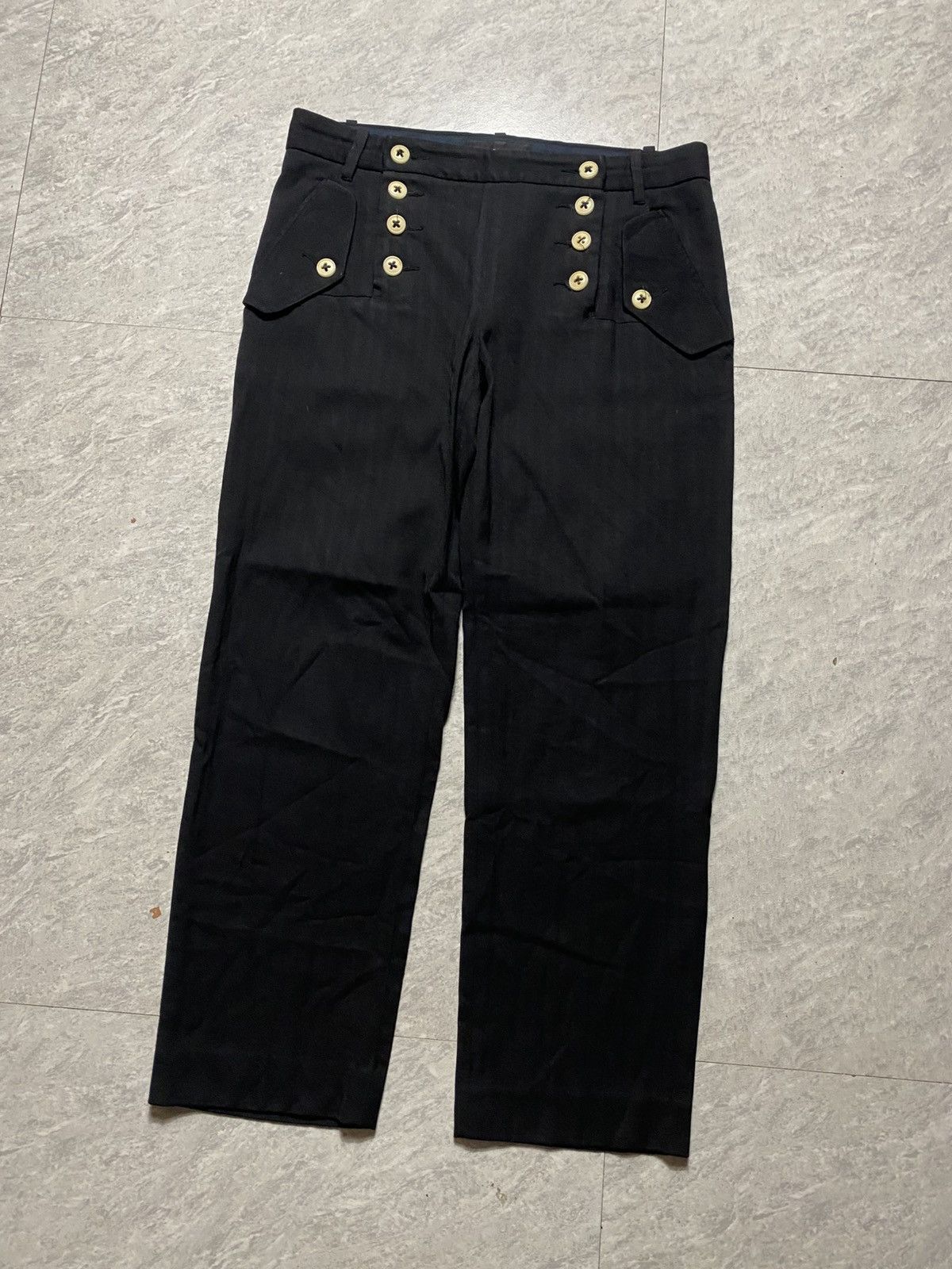Ann Demeulemeester ARCHIVE ANN DEMEULEMEESTER - MULTI BUTTONS TROUSER Size 26" / US 2 / IT 38 - 2 Thumbnail